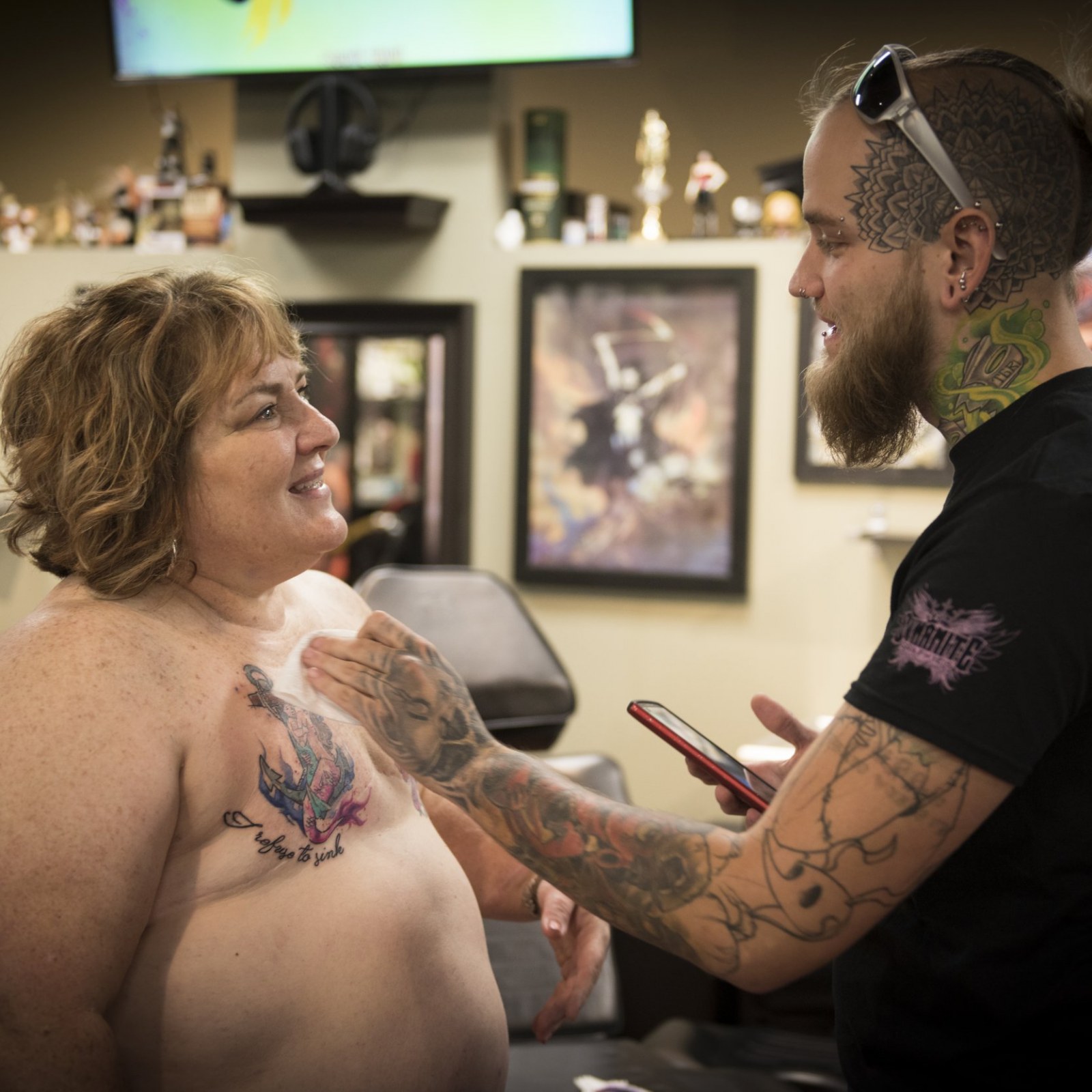 Tattooists Help Breast Cancer Survivors Transform Scars Into Art