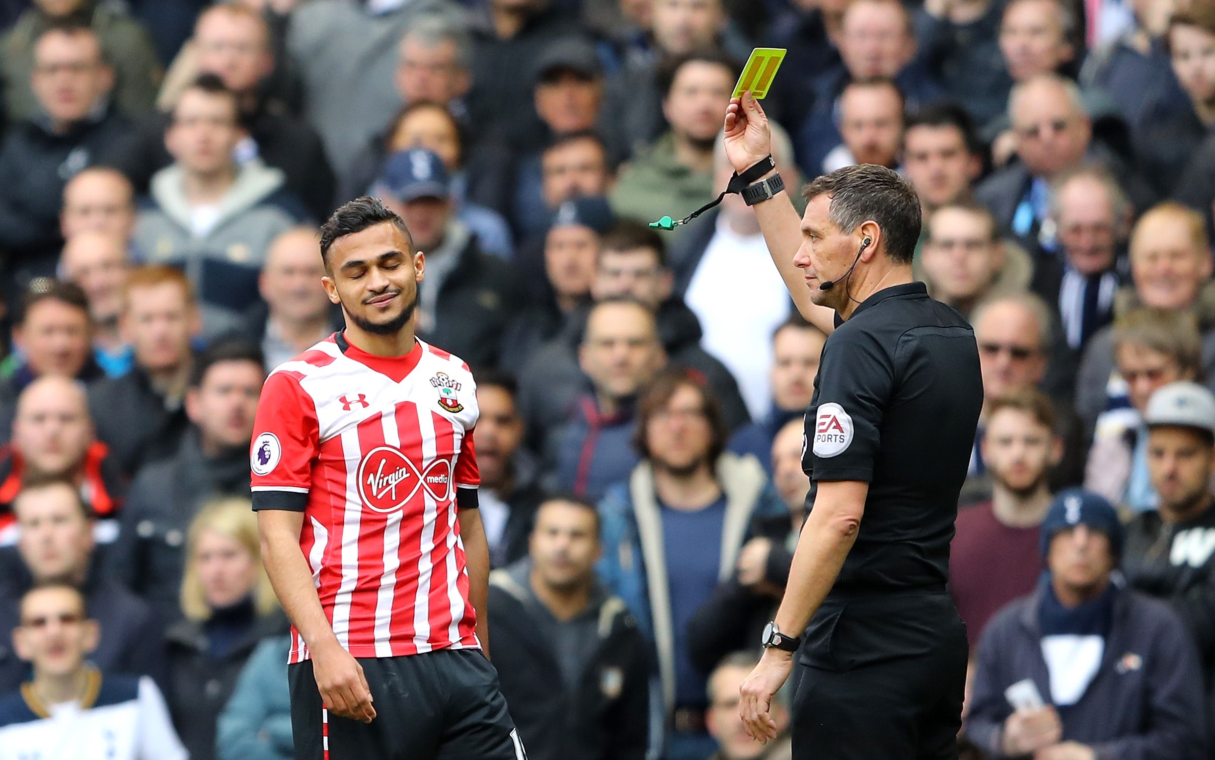 Southampton FC's Sofiane Boufal, left.