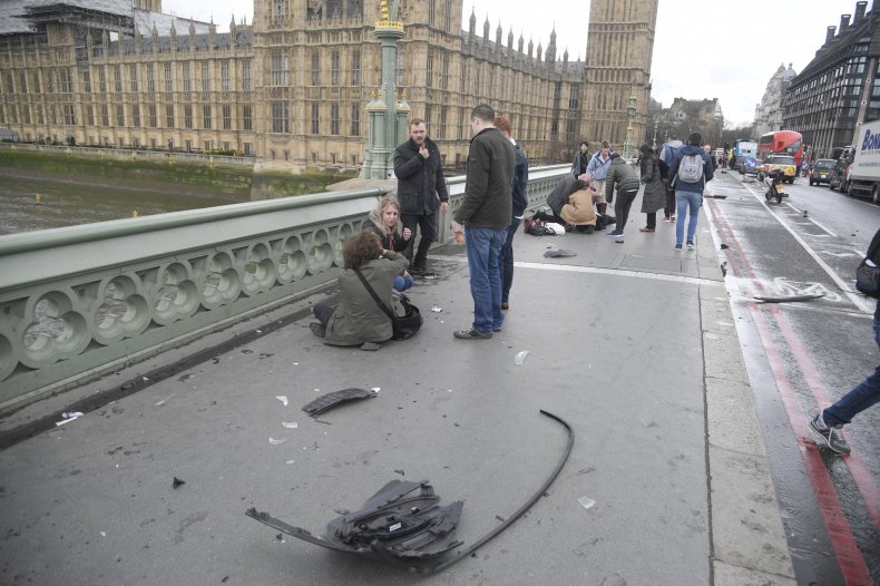 Injured people Westminster Bridge