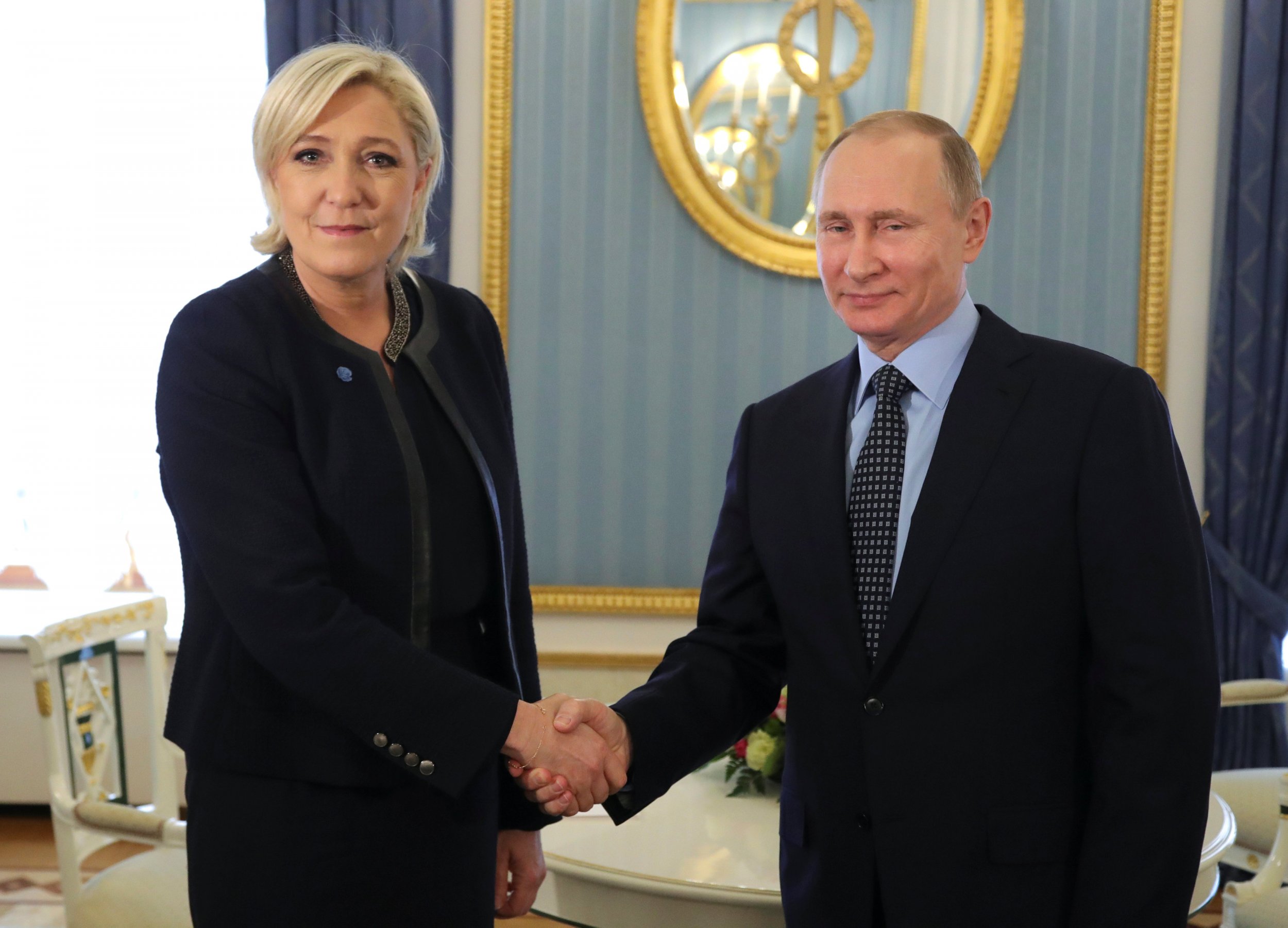 le pen, putin