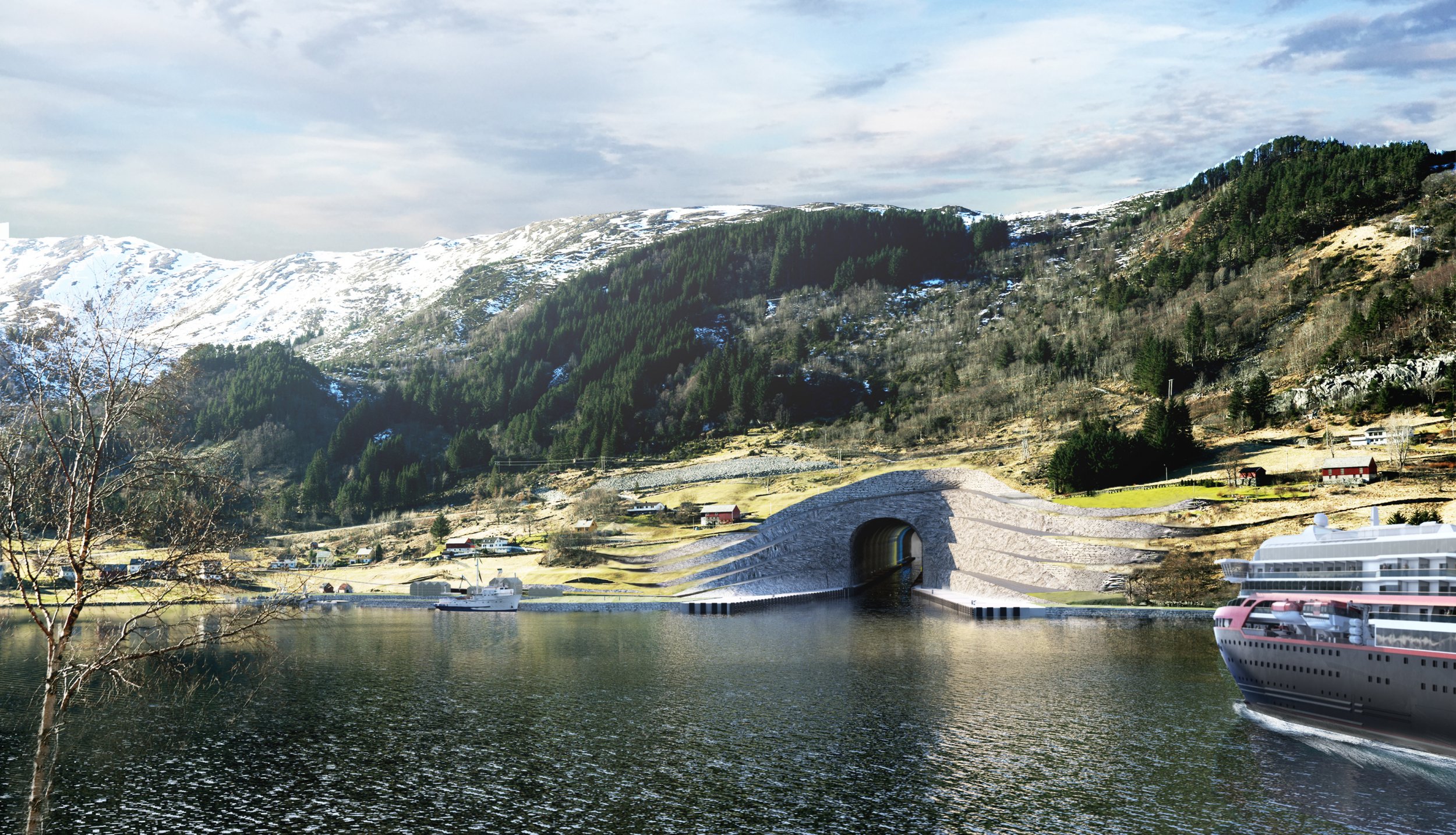 norway ship tunnel stad peninsula