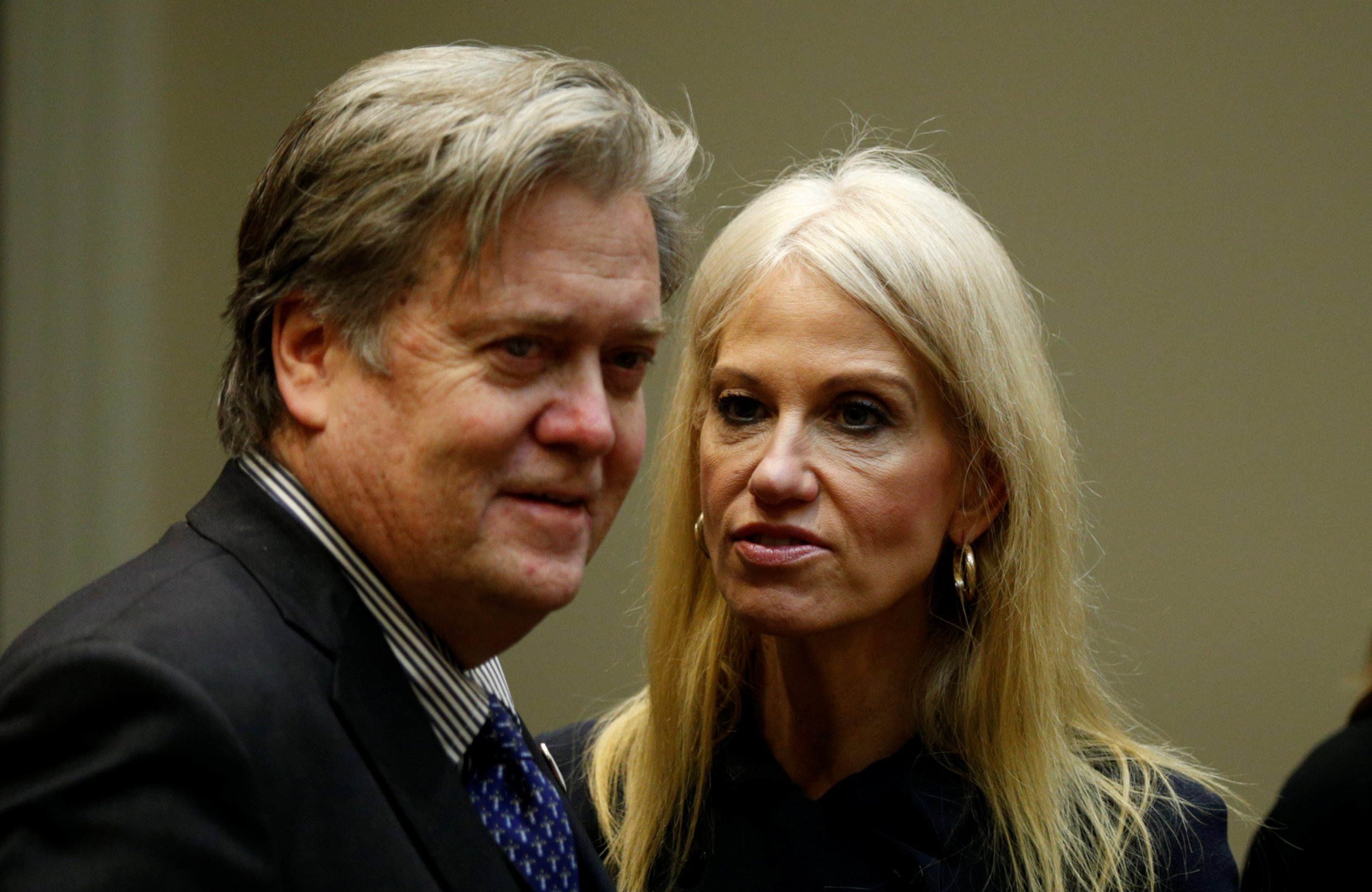 Steve Bannon and Kellyanne Conway 