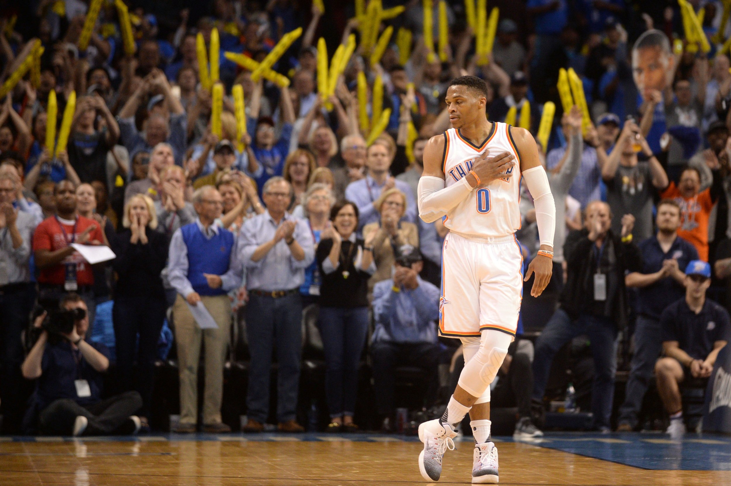 Russell Westbrook told us he loved Oklahoma City. Of course he re-signed. 