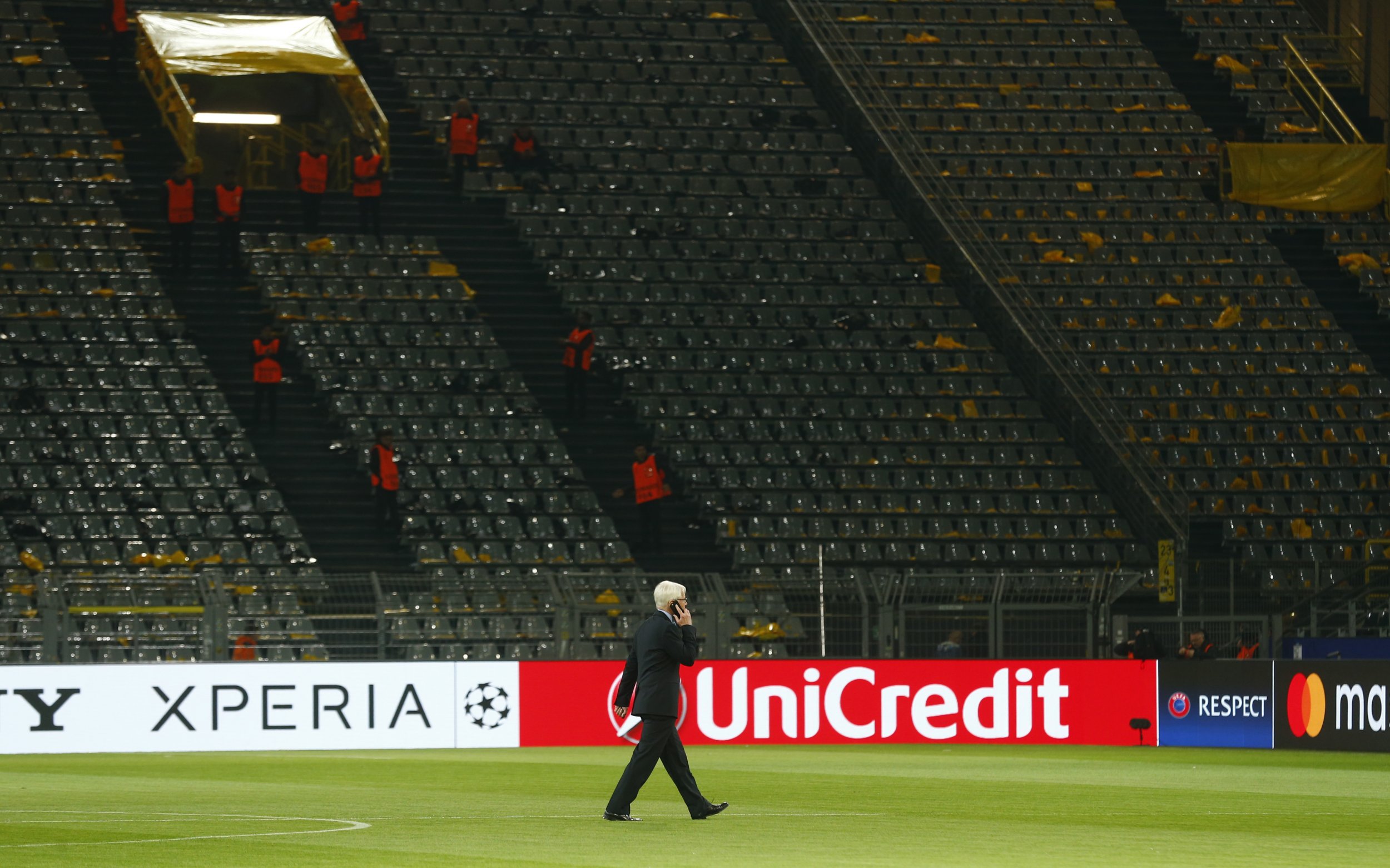 President of Borussia Dortmund Reinhard Rauball on the pitch at Signal Iduna Park, Germany, April 11.