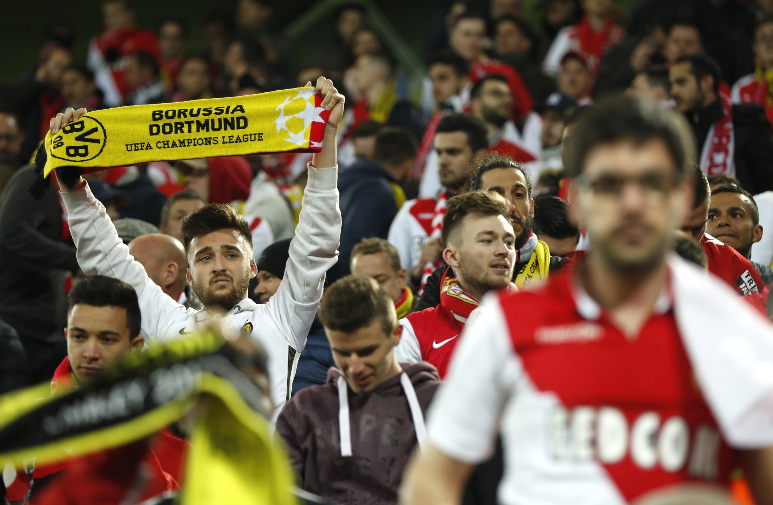 Monaco fans in Dortmund