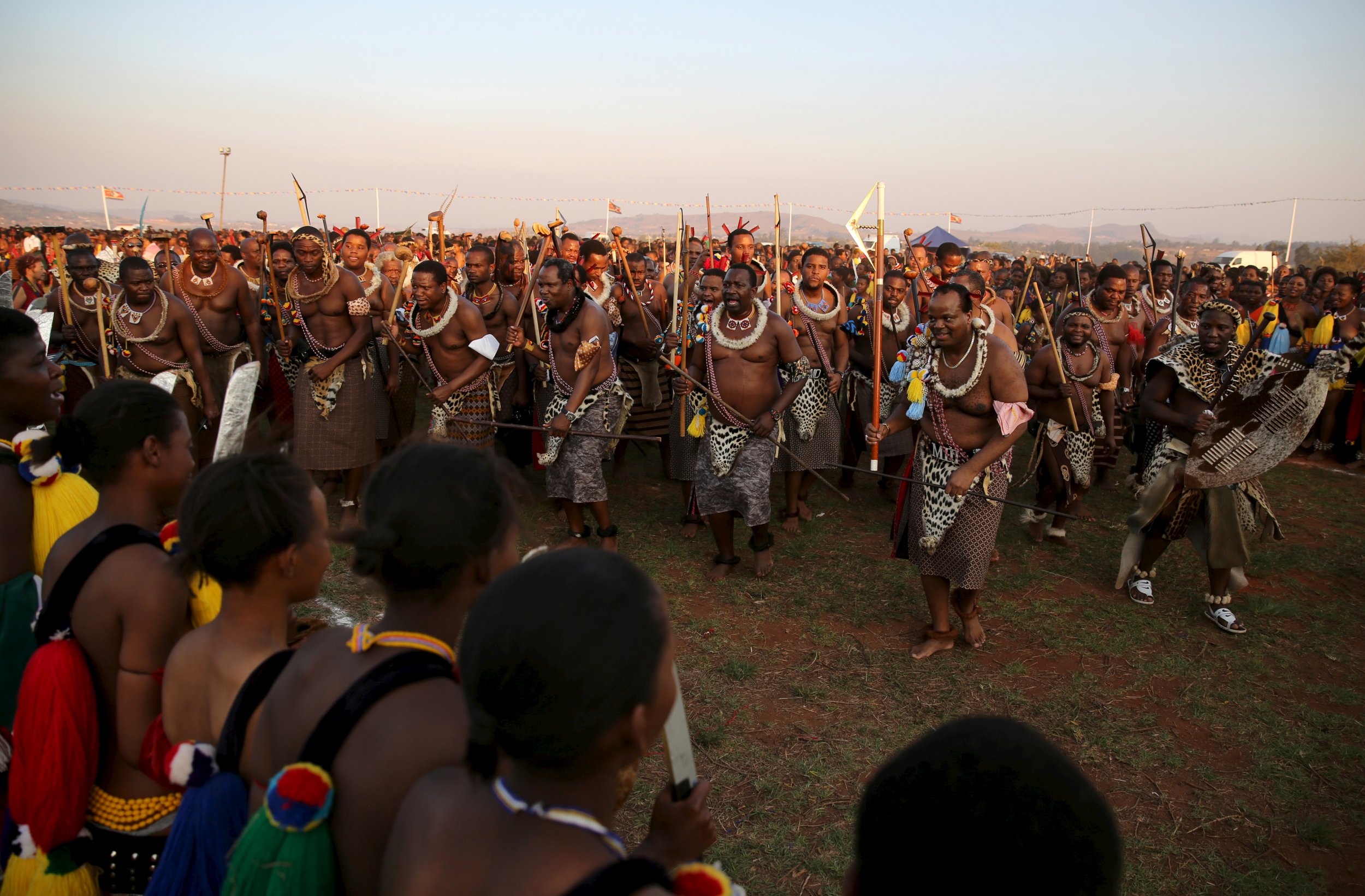 King Mswati III reed dance