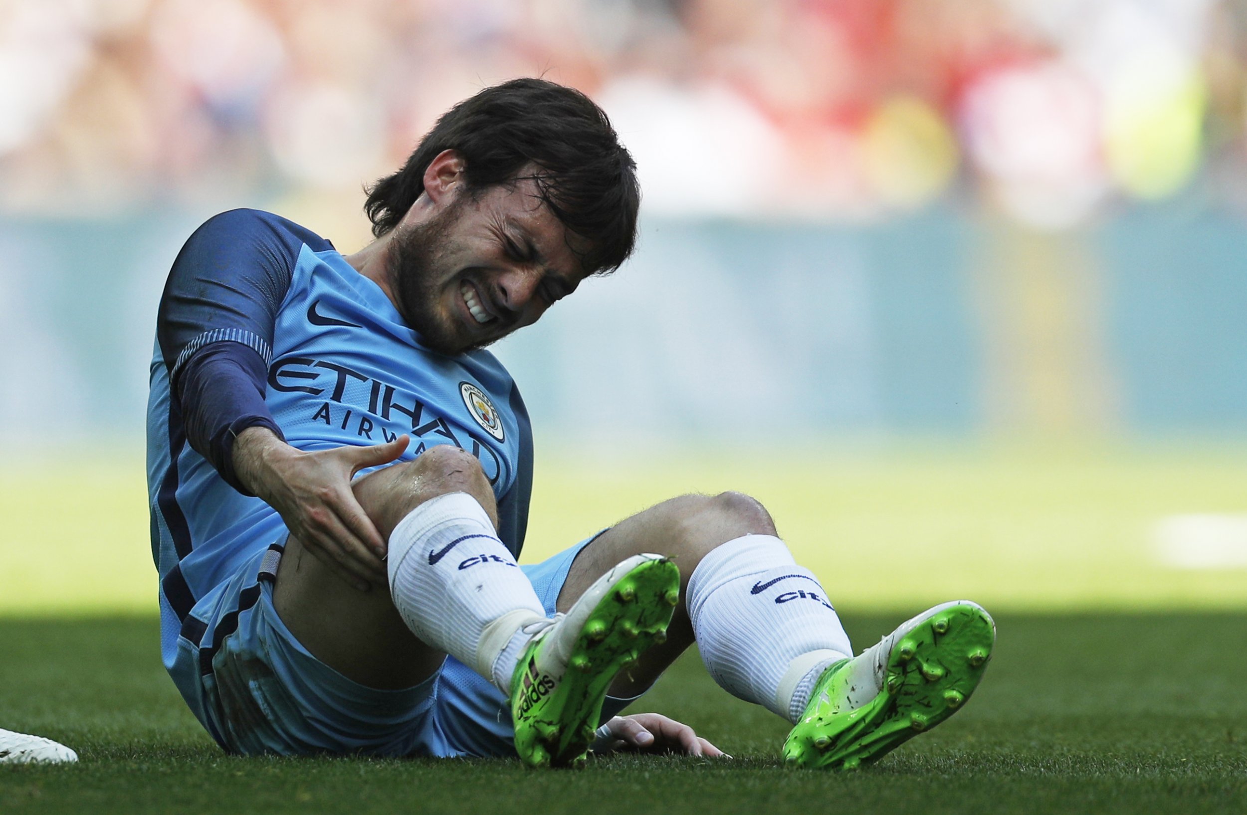 Manchester City's David Silva at Wembley Stadium, north London, April 23. 