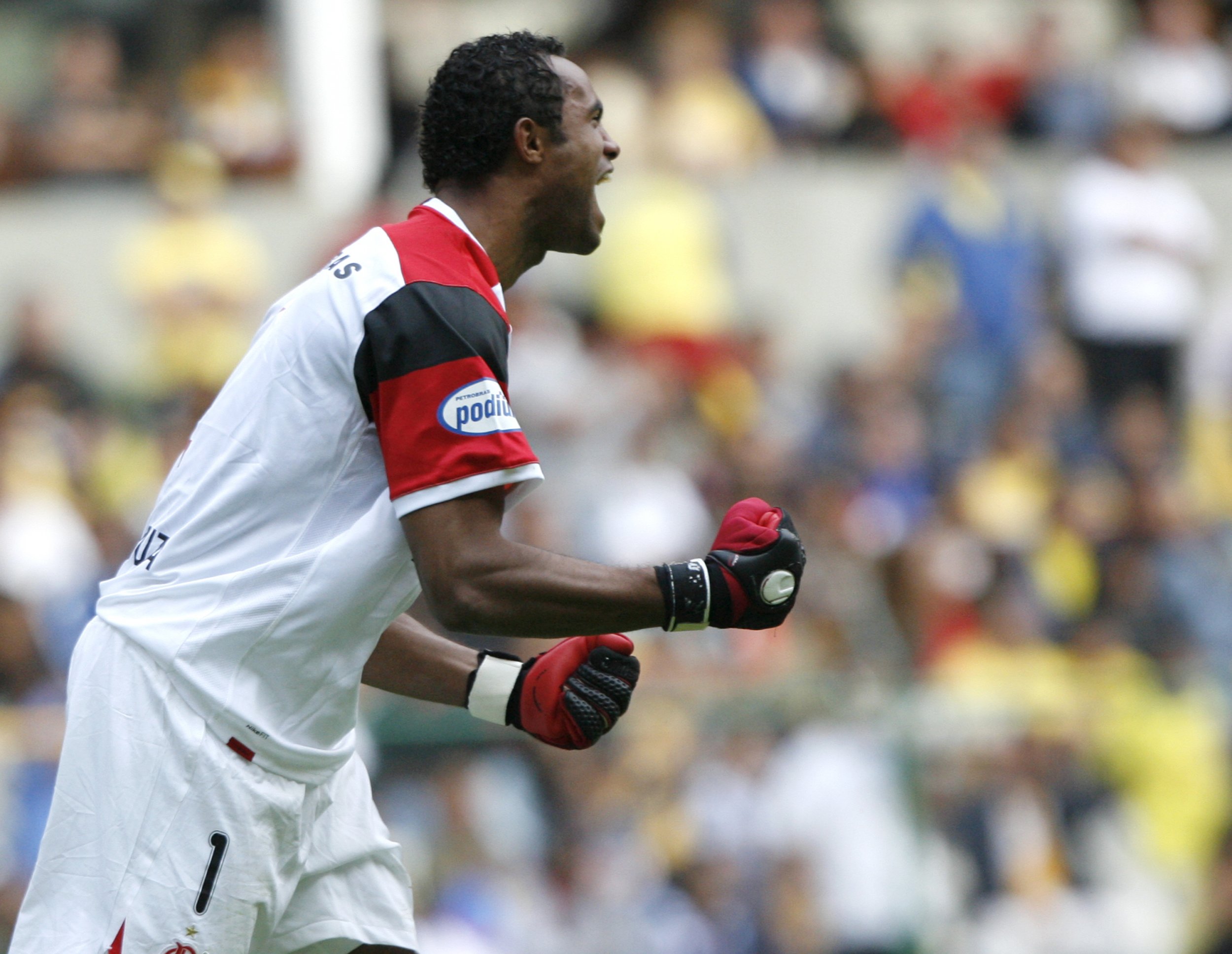 Brazilian goalkeeper Bruno Fernandes at the Azteca stadium, Mexico City, April 30 2008. 