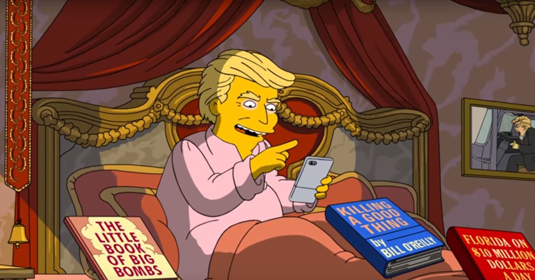 Trump's first 100 days in The Simpsons