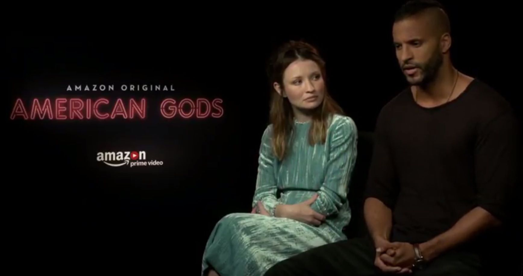 American Gods stars Ricky Whittle and Emily Browning