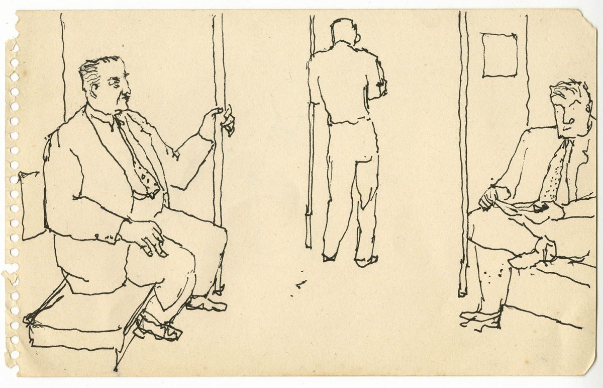 1940s - Woman - Three Men on the Subway (recto)