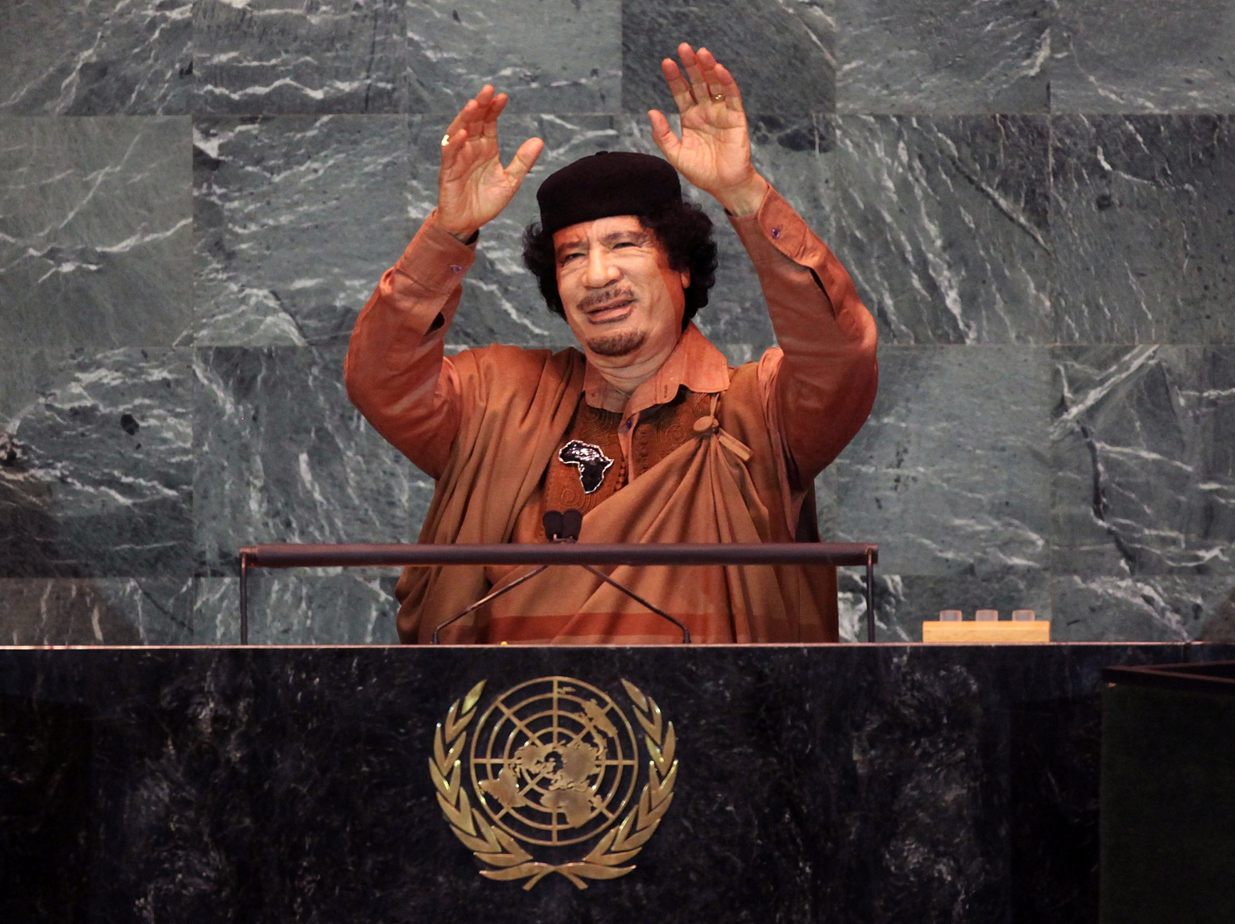 Qaddafi at U.N.