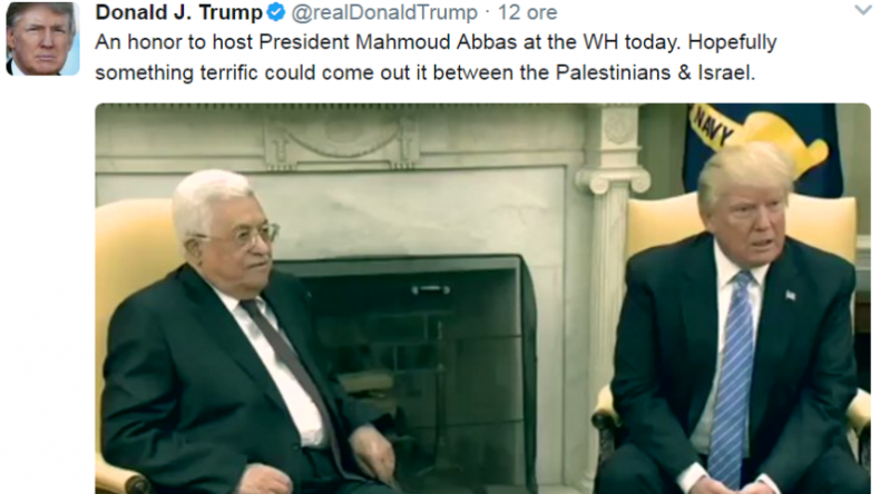 Trump's tweet about Abbas