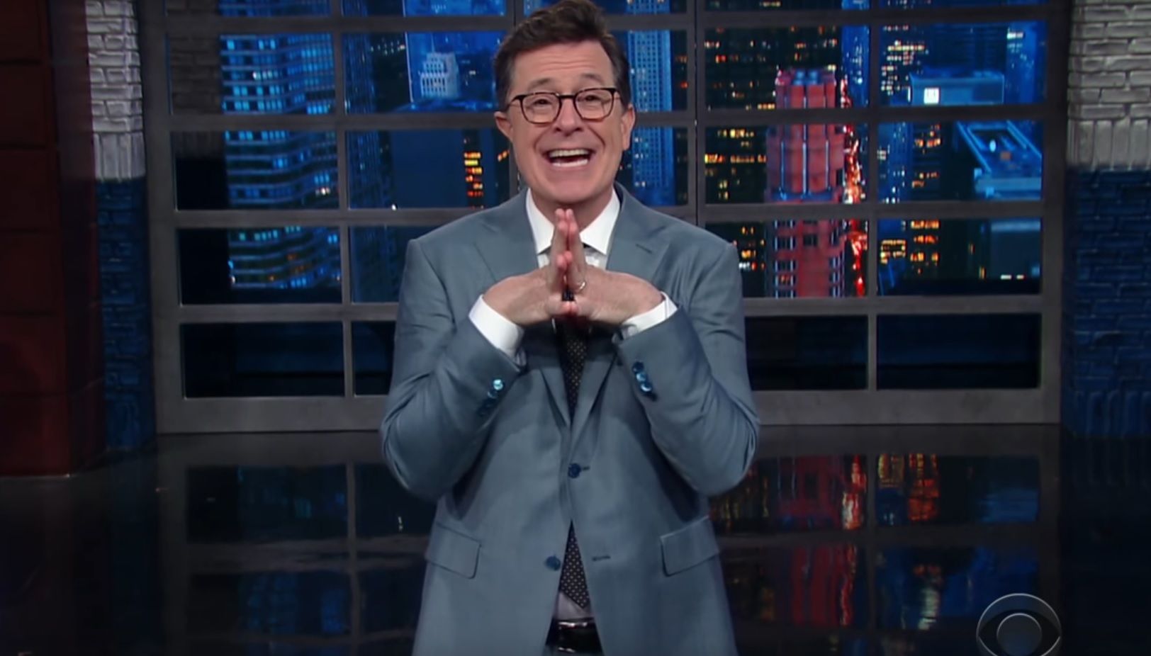 Stephen Colbert reacts to Trump