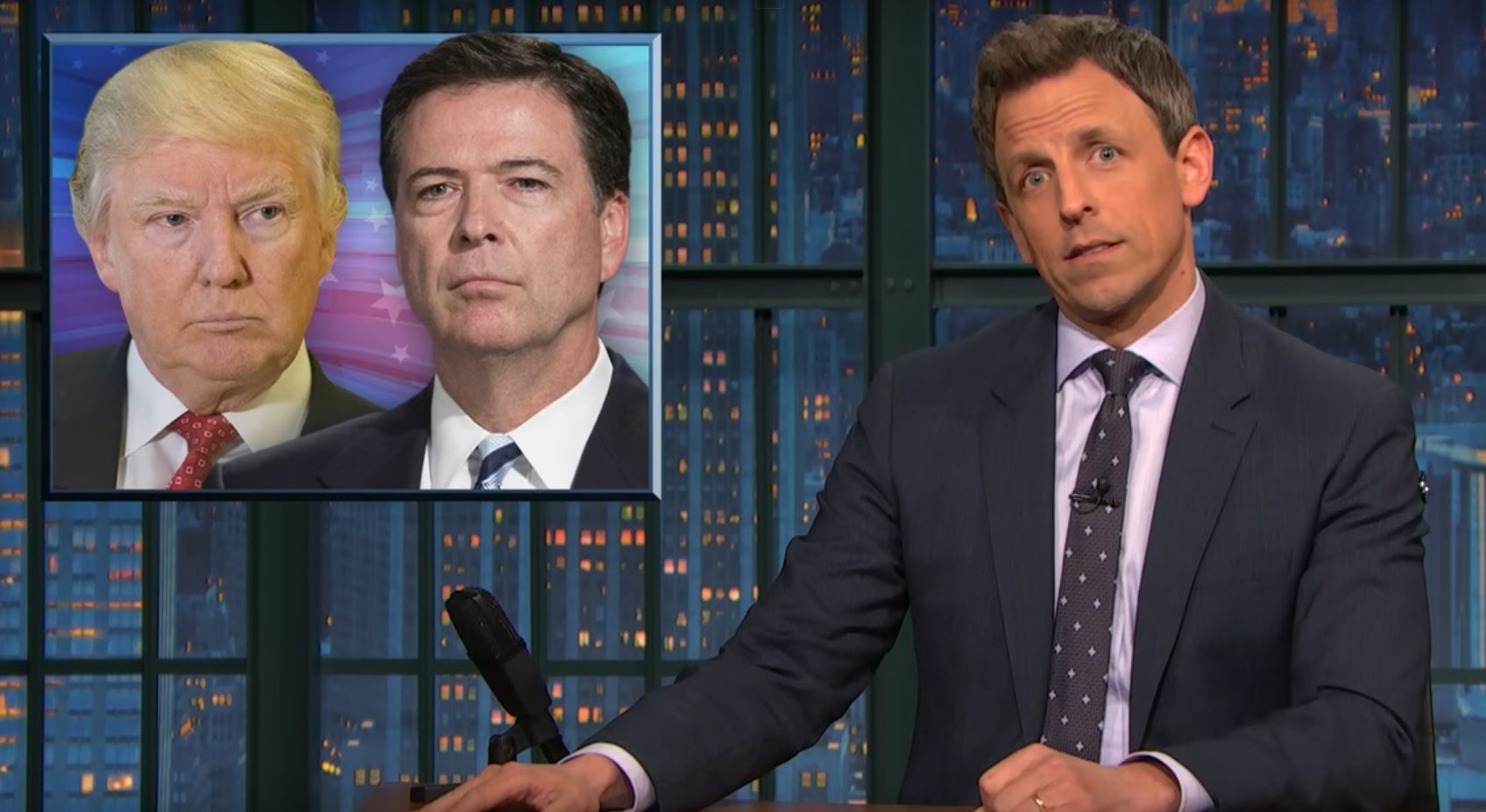 Watch Seth Meyers Jokes About Trump Firing Comey Saga