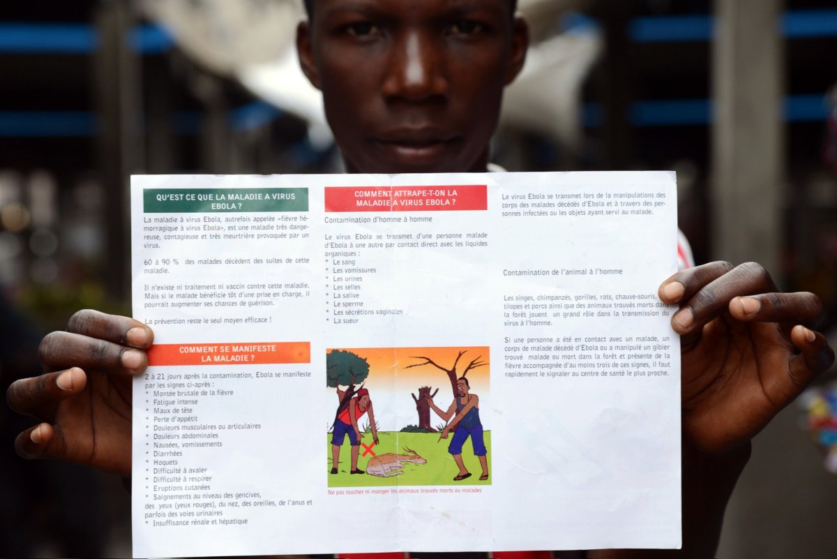 Congo Ebola information leaflet