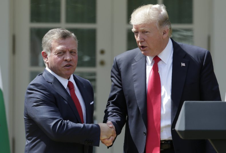 King Abdullah II of Jordan and Donald Trump 