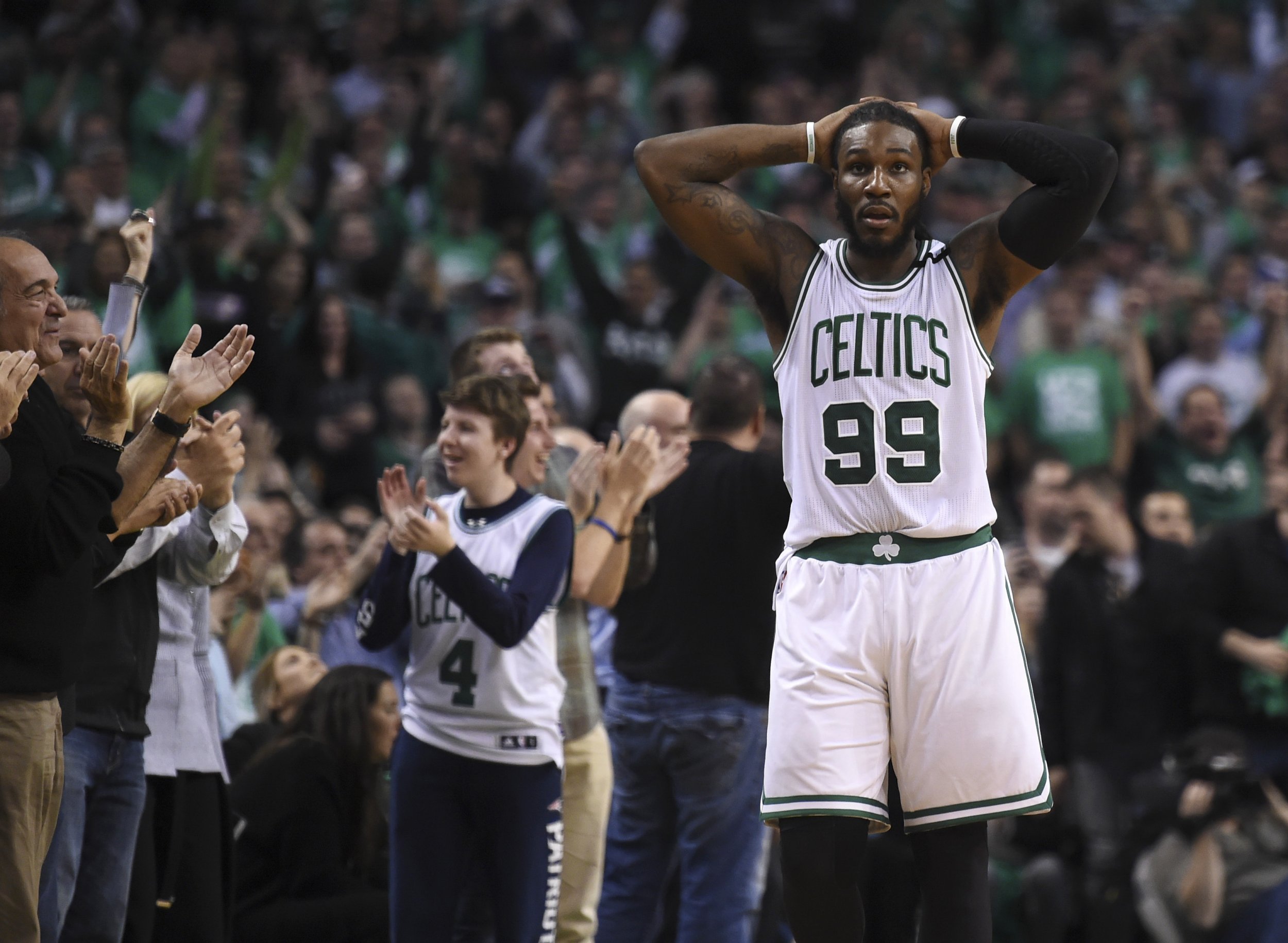 Boston Celtics forward Jae Crowder at TD Garden, Boston, May 15. The Celtics will pick first in the 2017 NBA Draft.