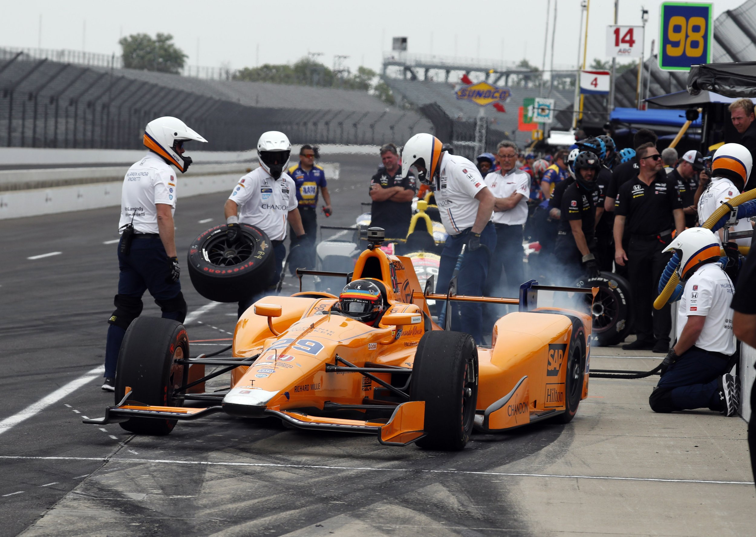 Fernando Alonso at Indianapolis Motor Speedway, Indiana, May 17.