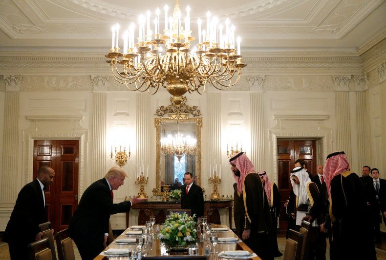 Trump and Saudi Deputy Crown Prince Mohammed bin Salman