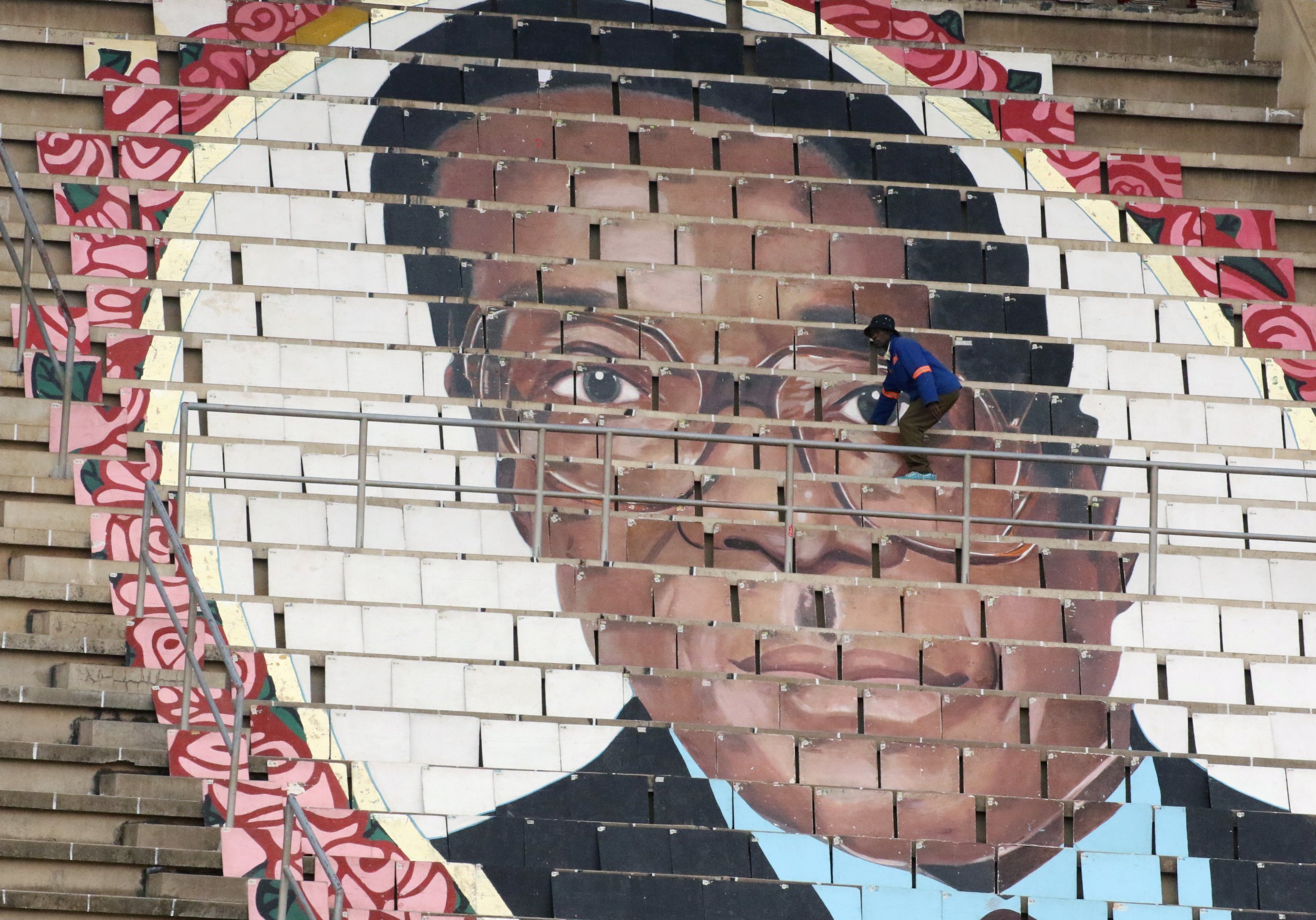 Robert Mugabe picture at stadium