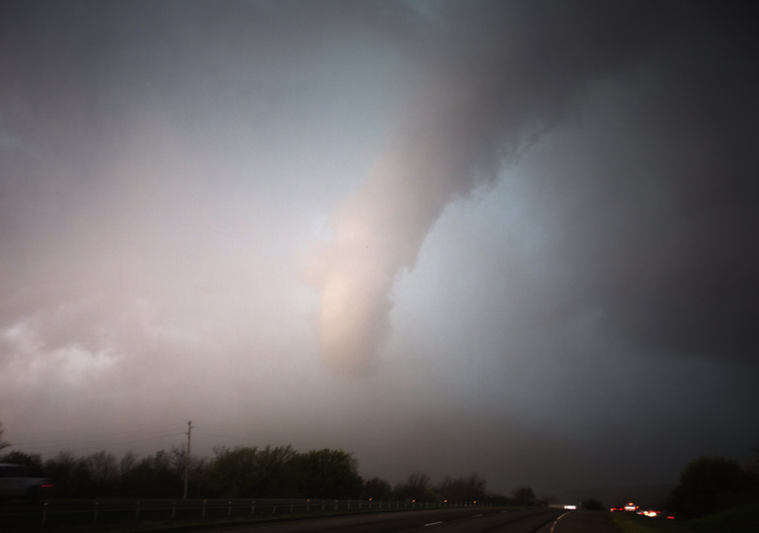 A tornado in Keystone Lake, Oklahoma