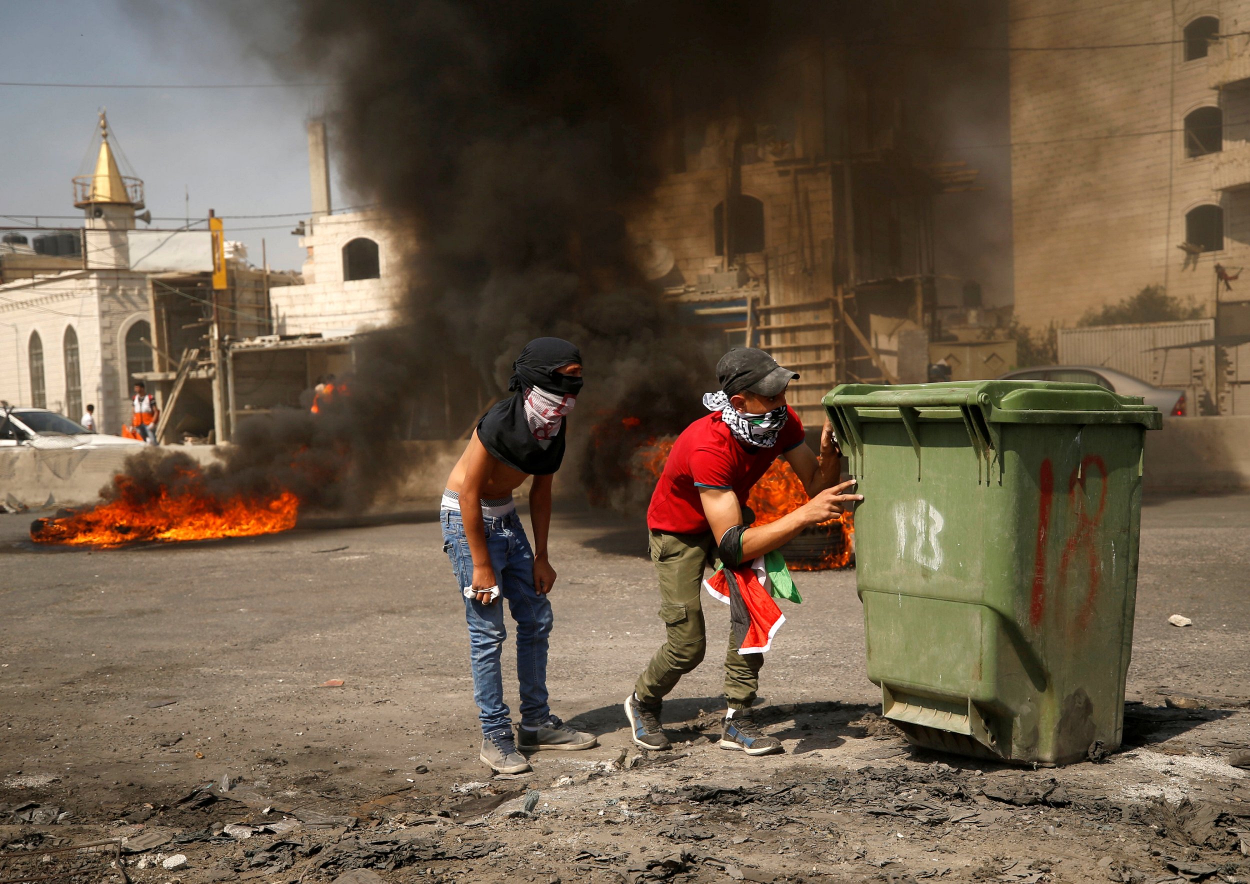 west bank Palestinian protest