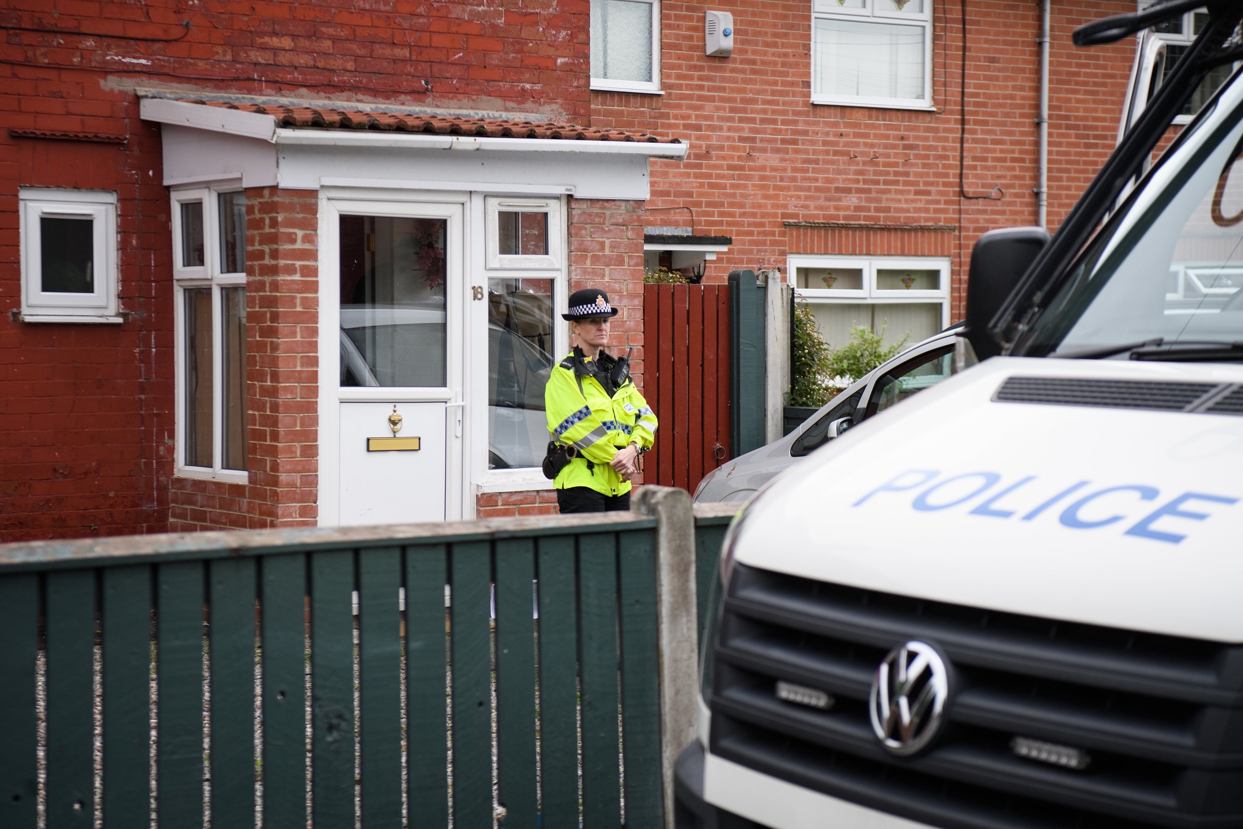 Manchester police at property