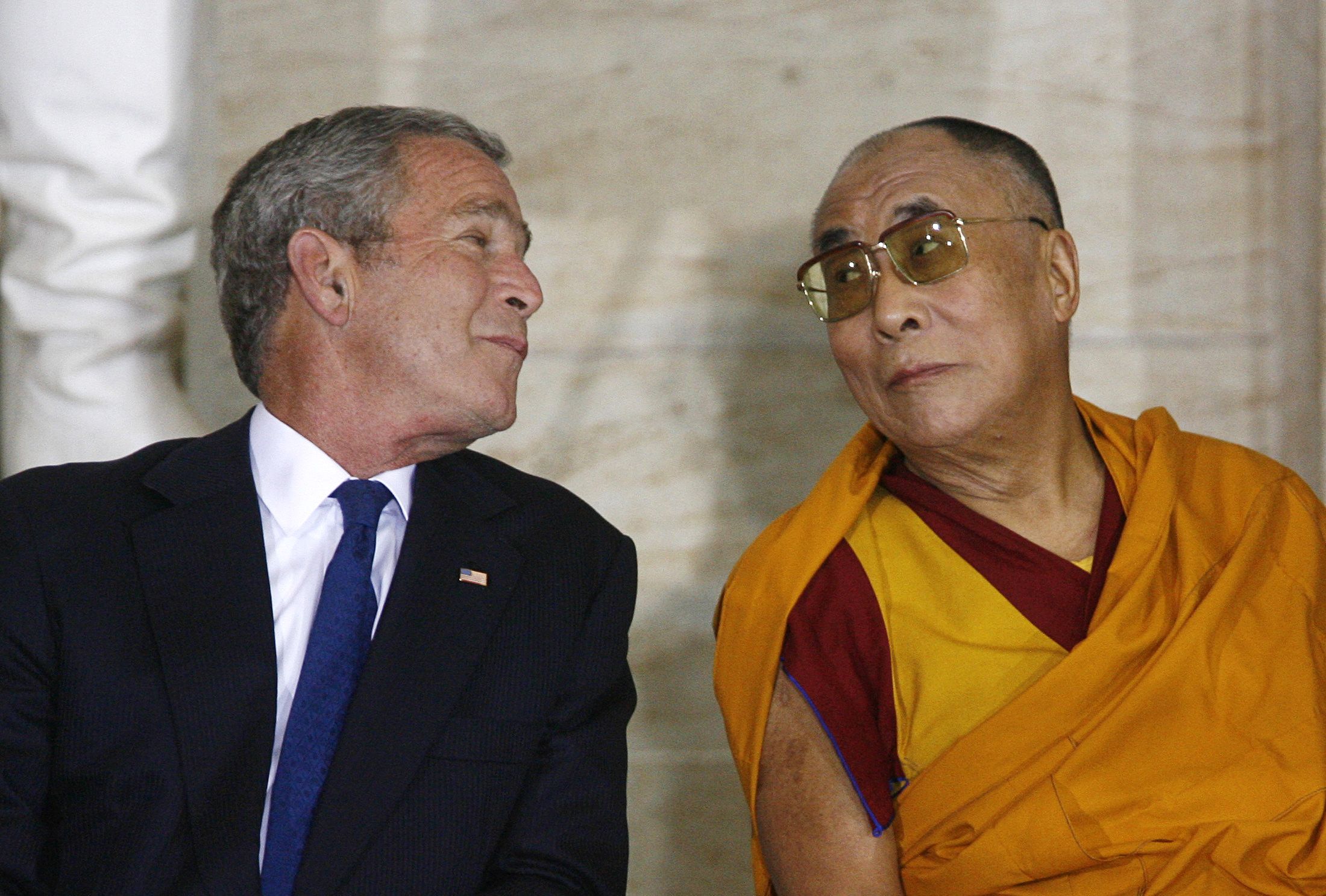 Dalai Lama with President Bush