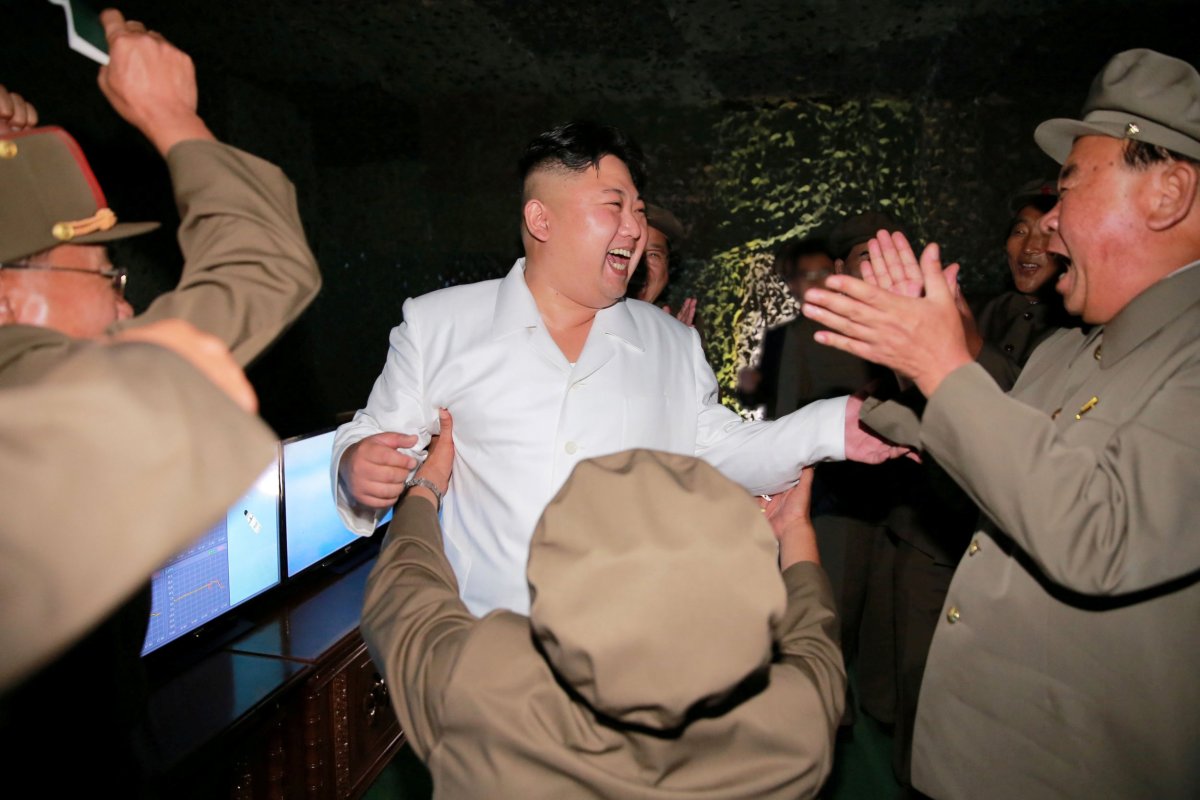 Kim Jong Un celebrates