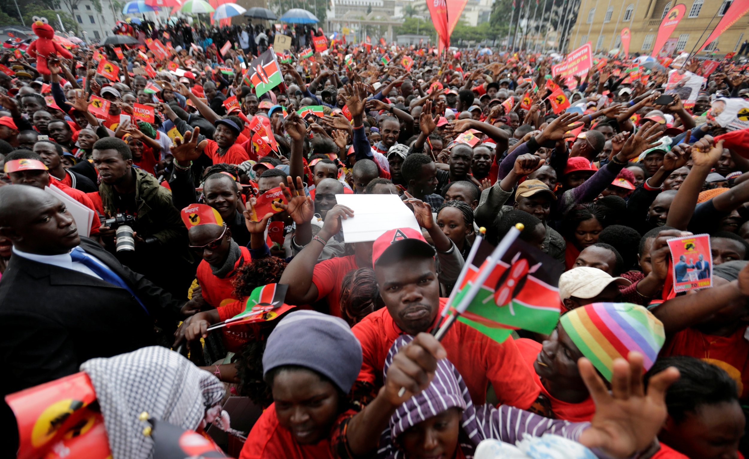 Kenya Uhuru Kenyatta supporters