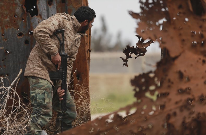 Benghazi pro-government fighter