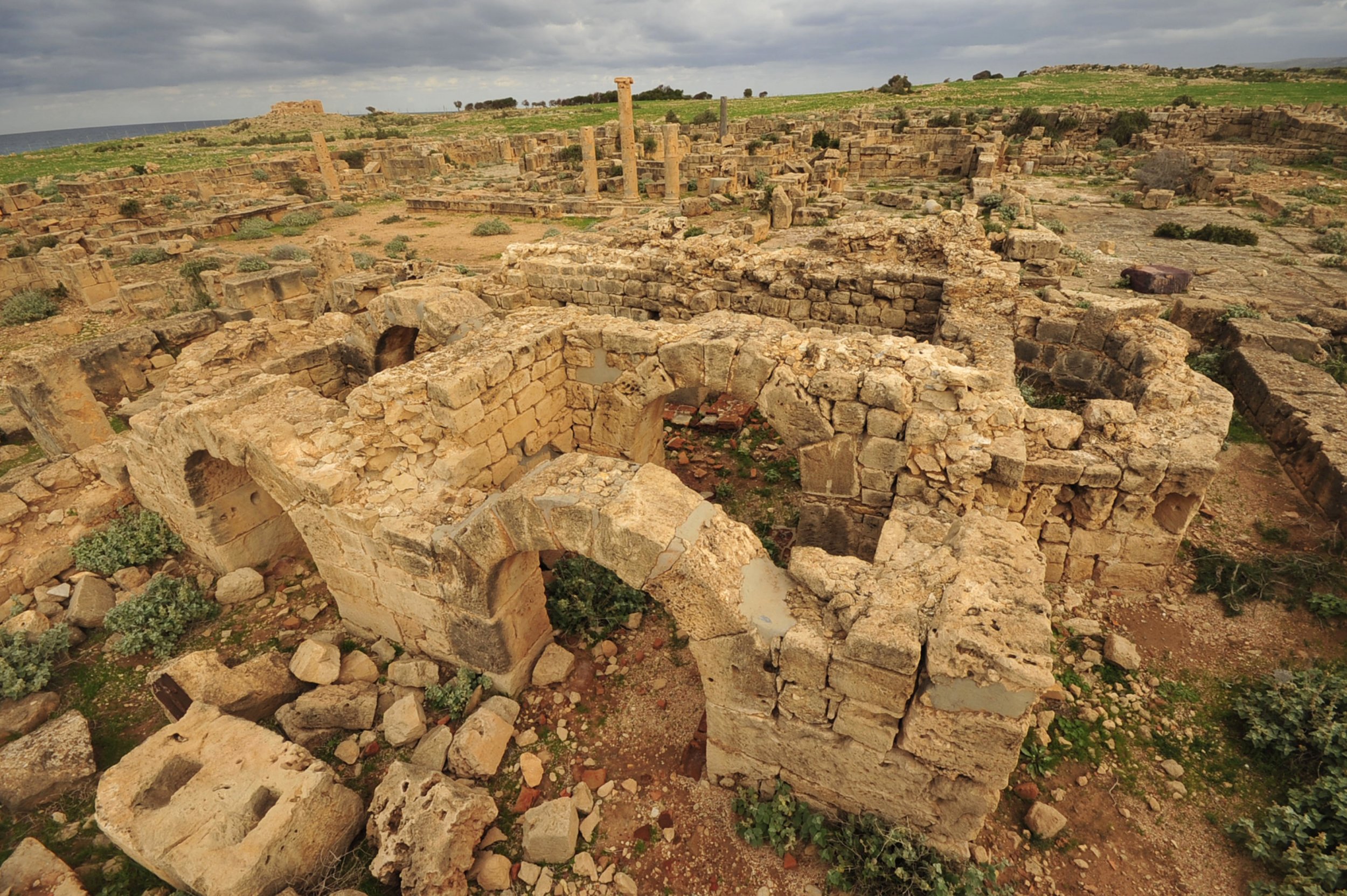 A part of the ancient city of Ptolemais, Libya