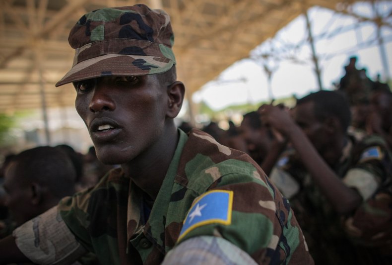 Somalia soldier passing out
