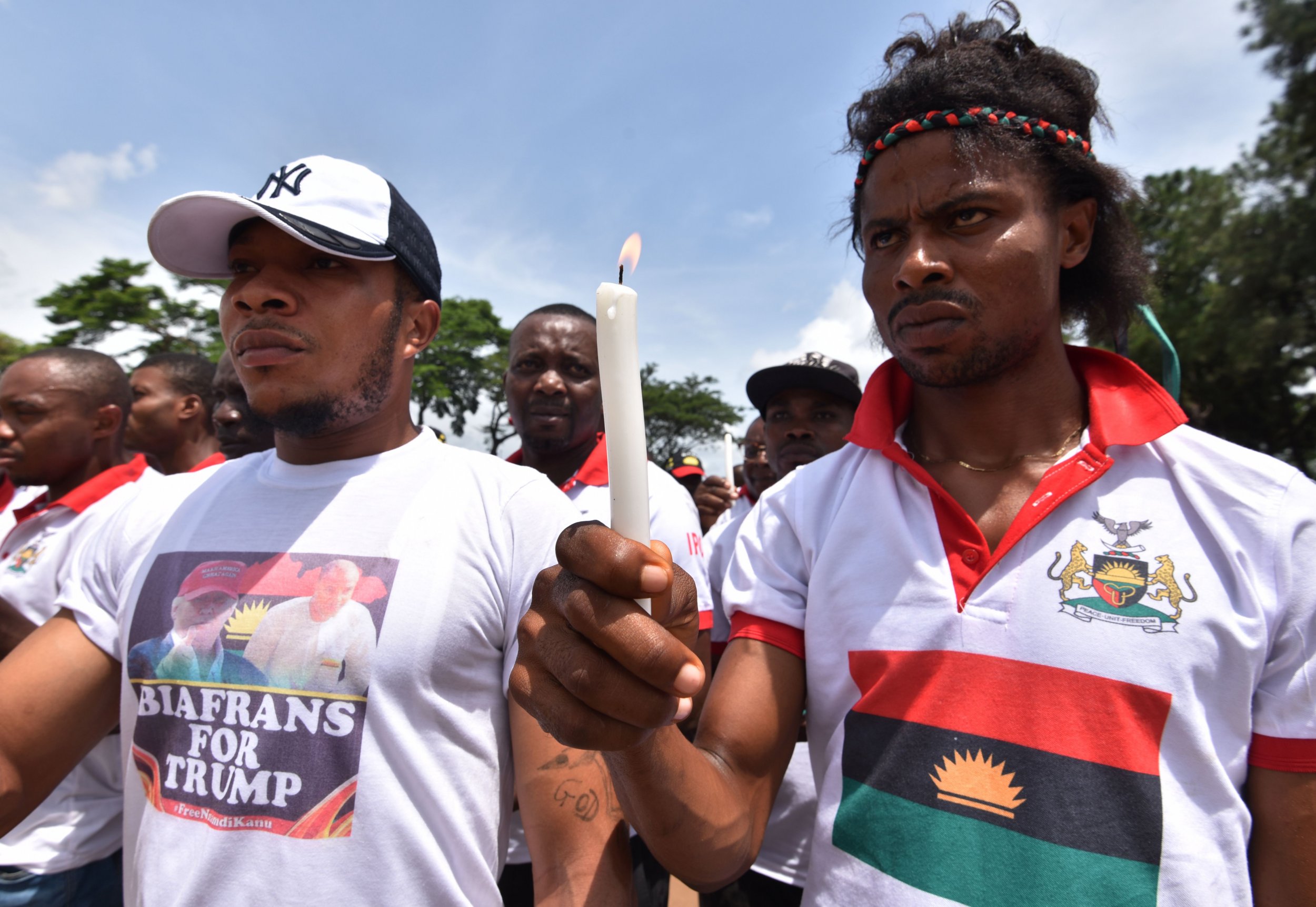 Biafra protest Abidjan