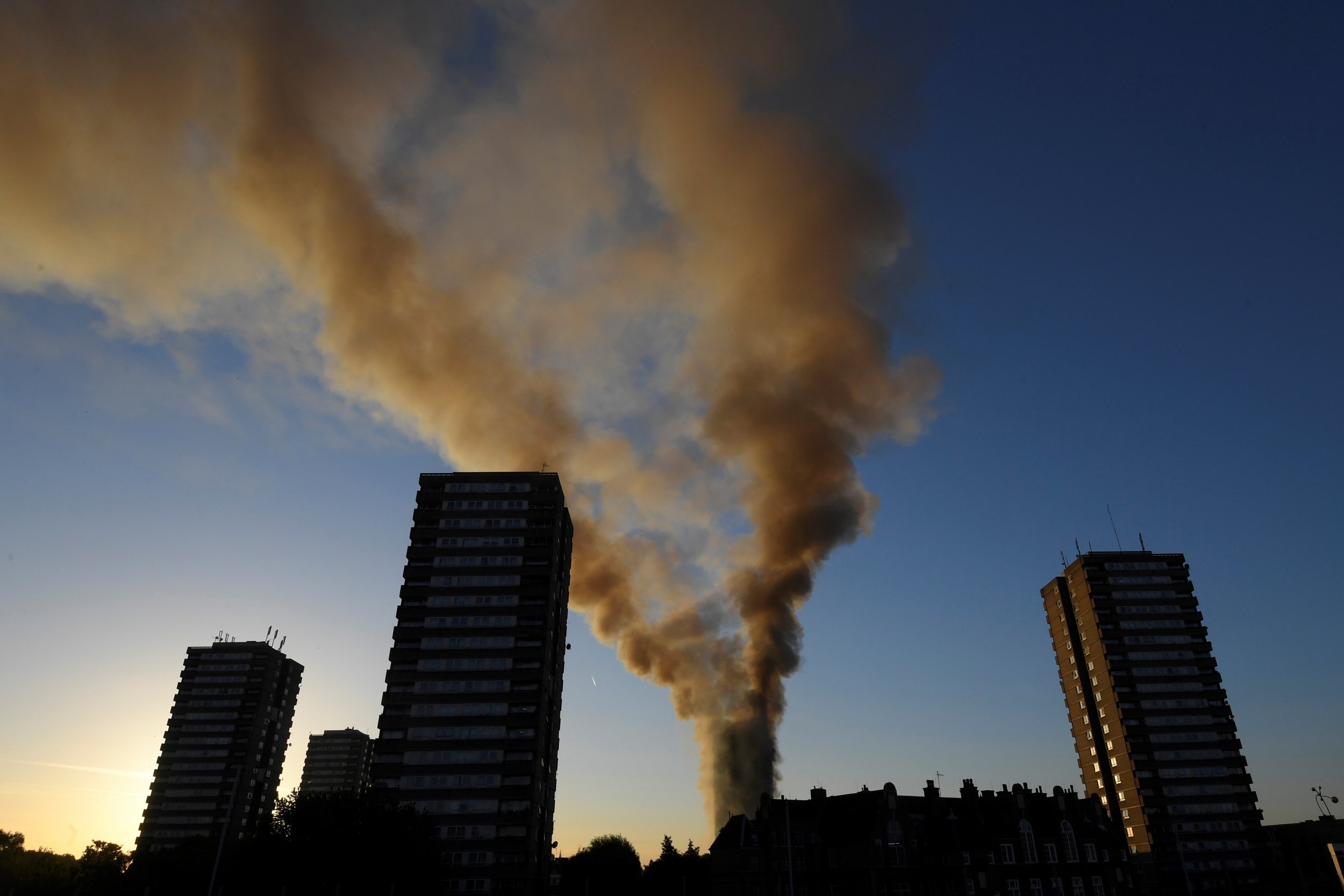 Fire in London apartment block Fire in London apartment block