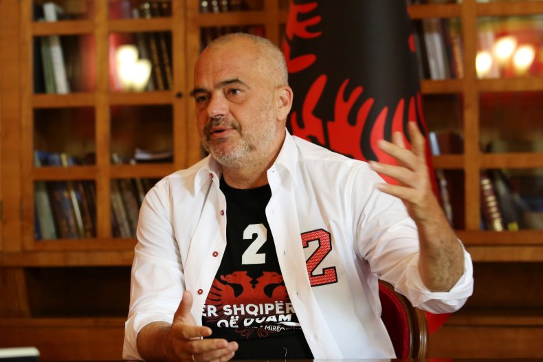 Albania's Prime Minister Edi Rama