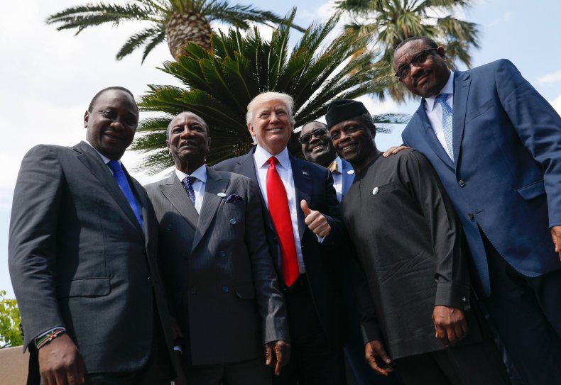 Trump with African leaders