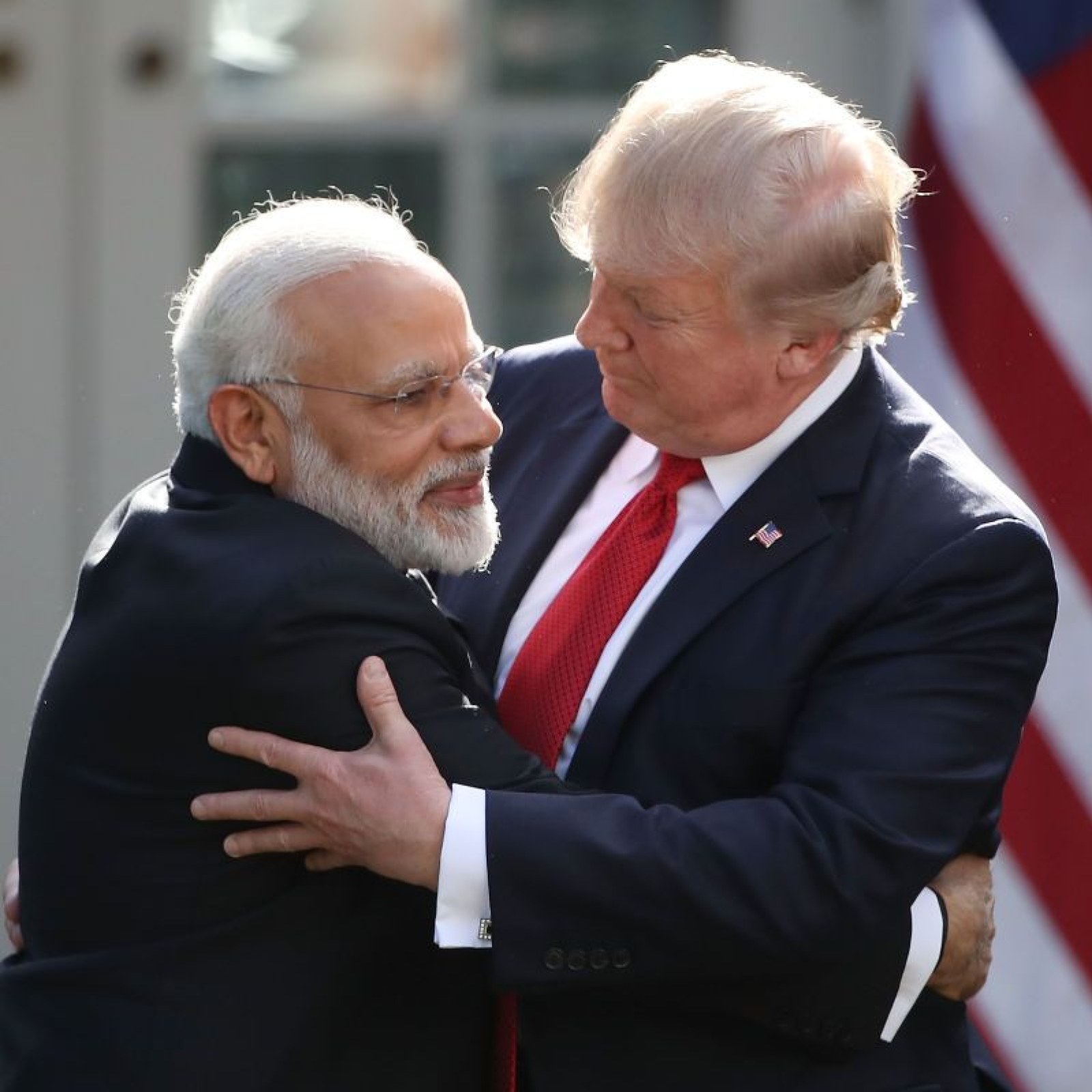 Watch India's P.M. Modi Evade Trump's Power Handshake With a Bear Hug - Newsweek