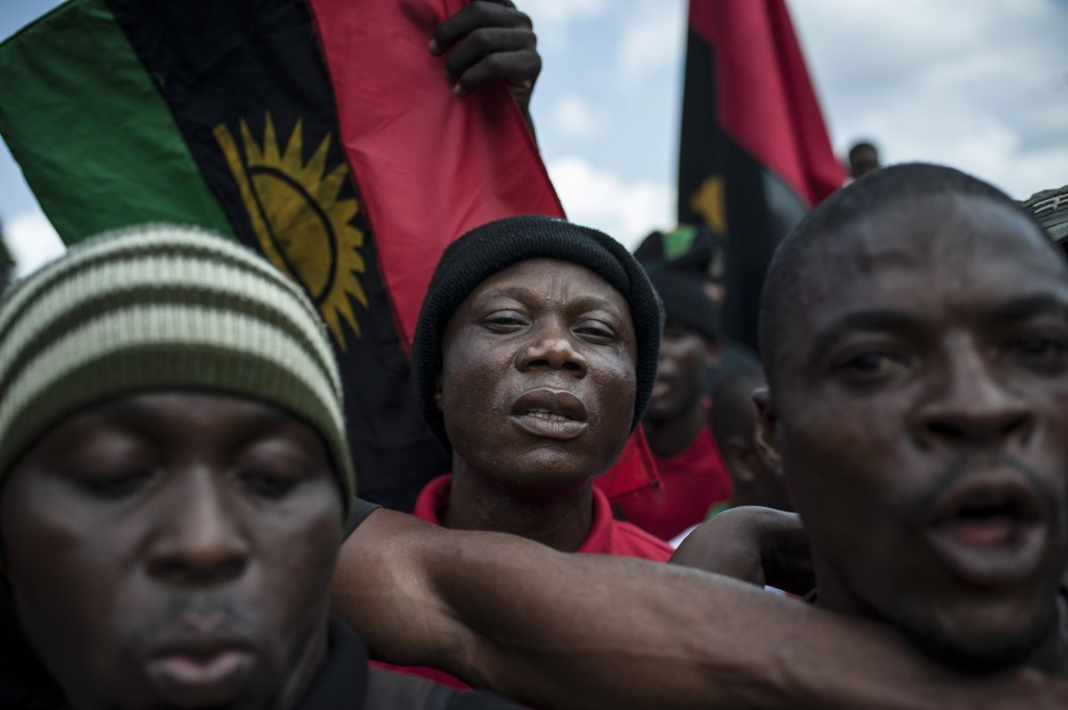 Biafra demonstrators
