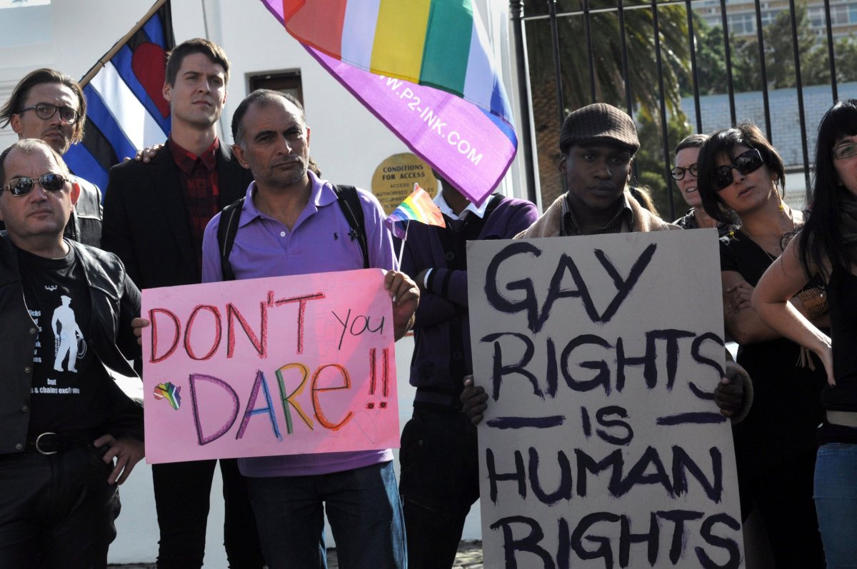 Gay rights protesters Cape Town