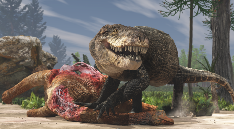 Giant ancient crocodile artist's impression