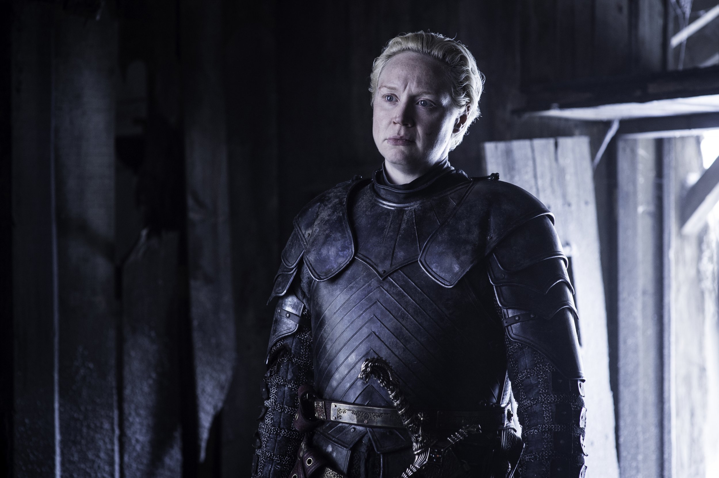 Gwendoline Christie as Brienne of Tarth in Game of Thrones
