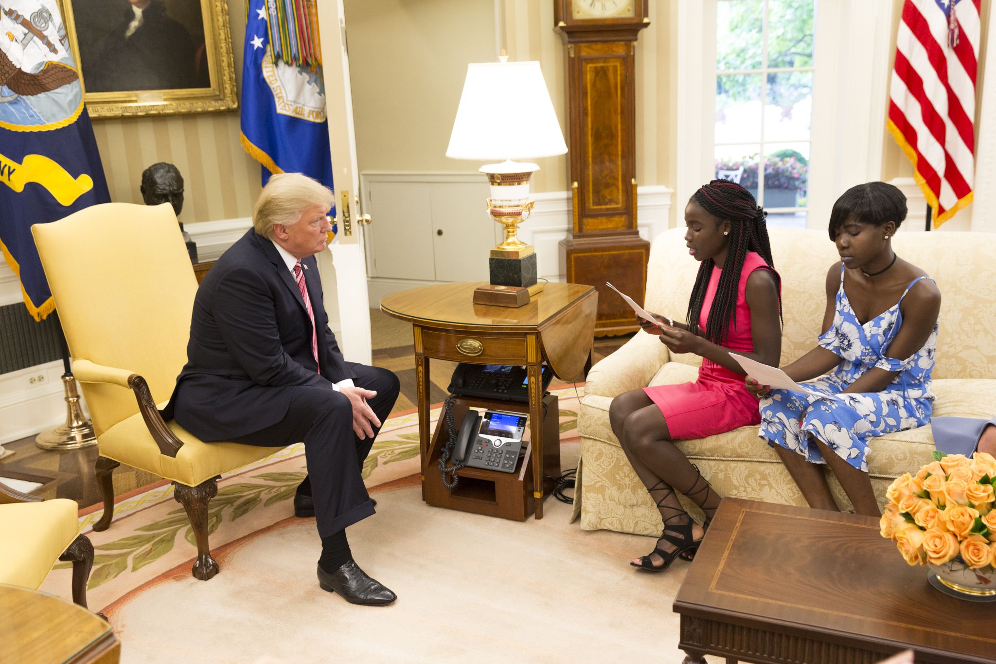 Trump with Chibok girls