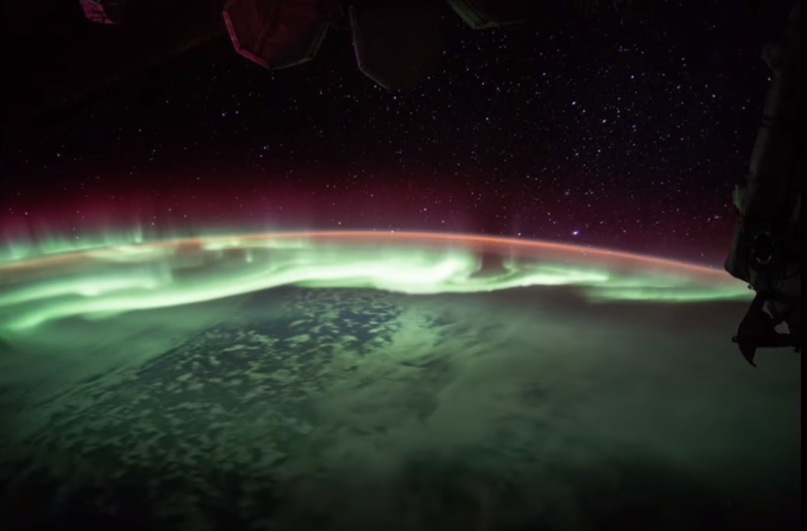 aurora australis from space