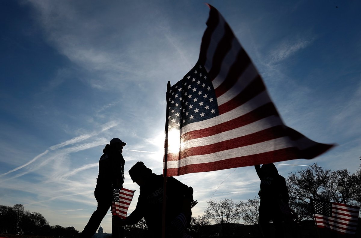 U.S. veterans flags