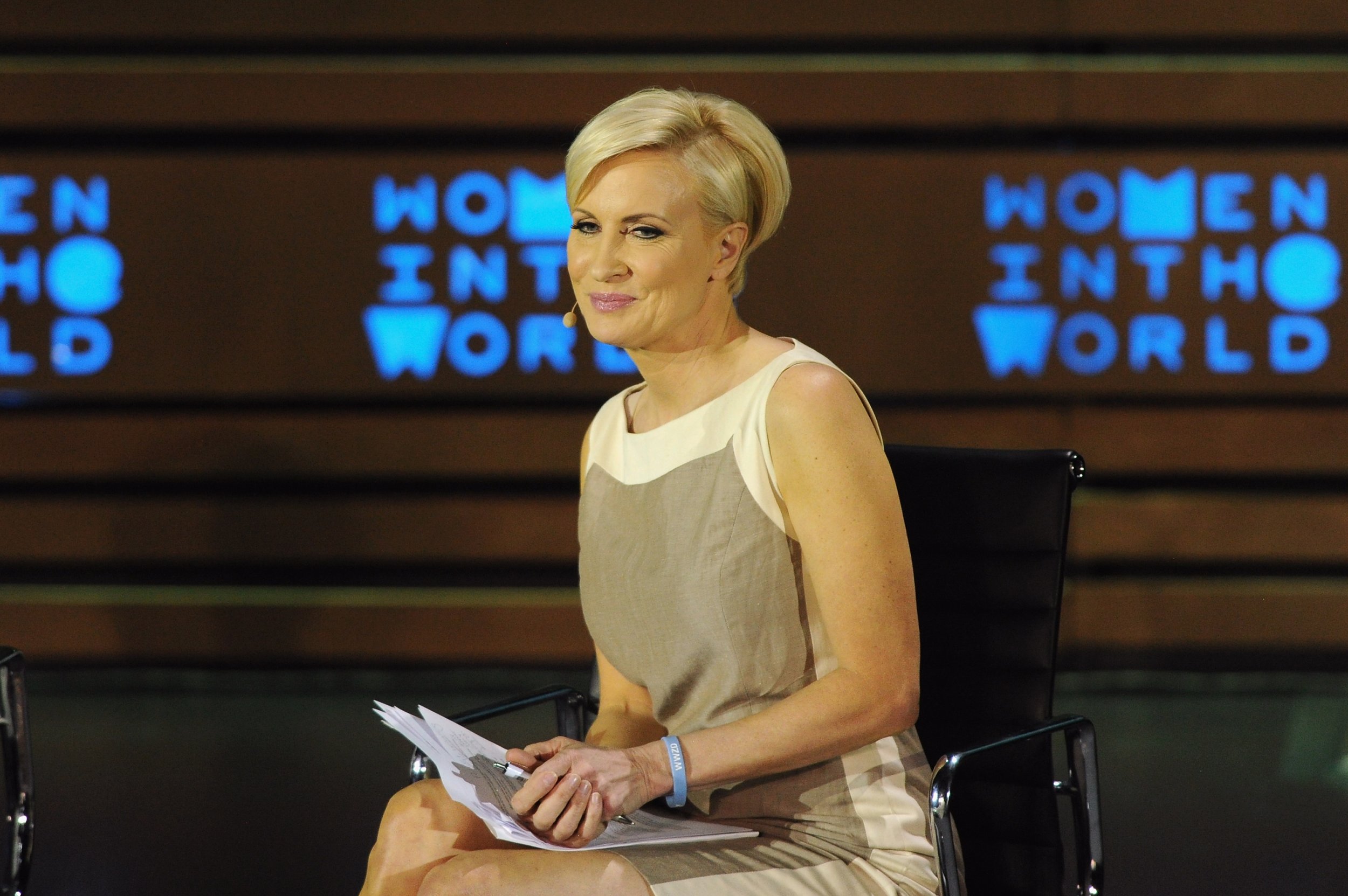 Morning Joe" co-host Mika Brzezinski speaks onstage during the Women i...