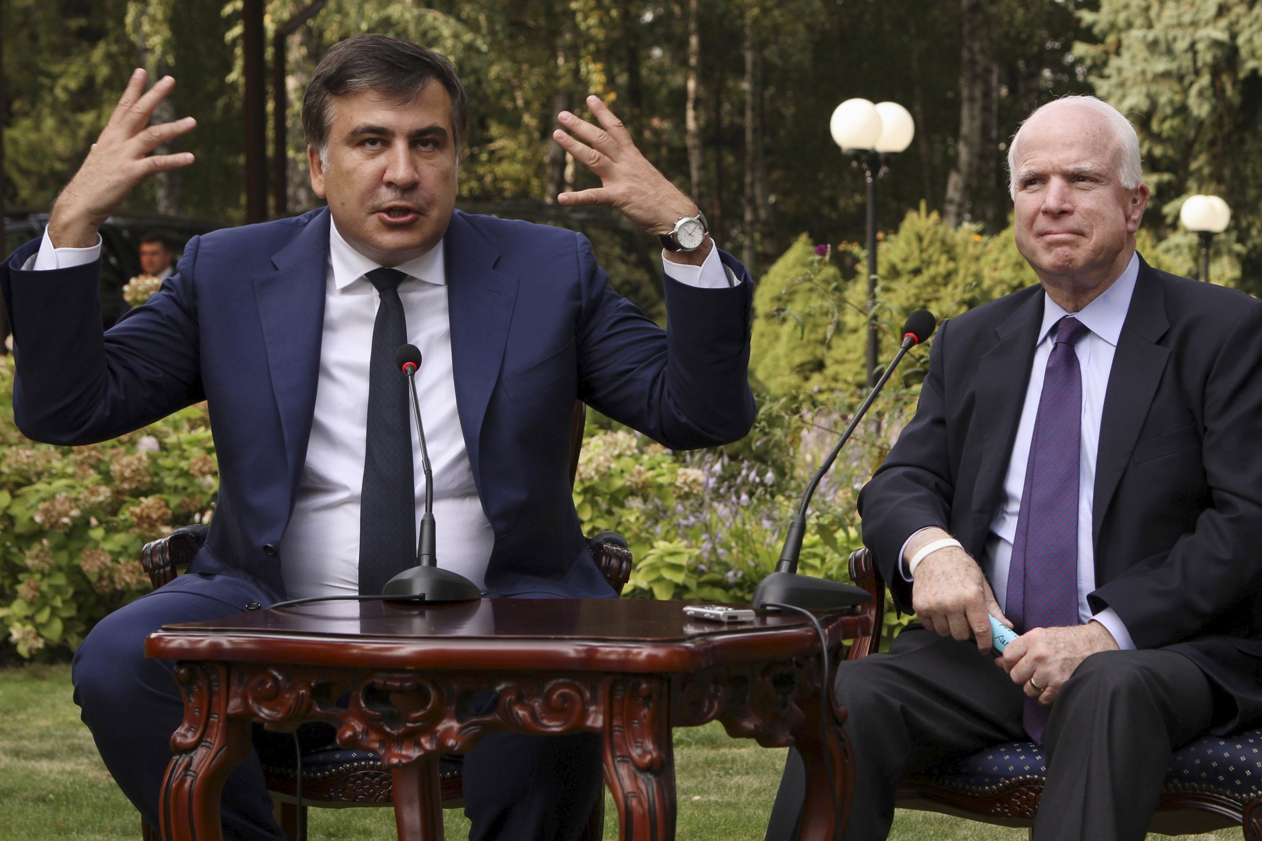 Mikheil Saakashvili and John McCain