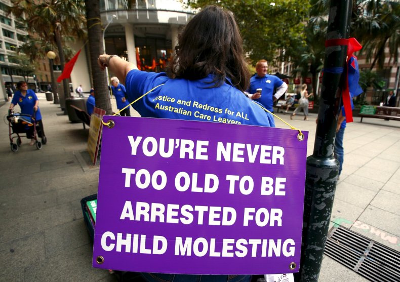 Australia child abuse protest
