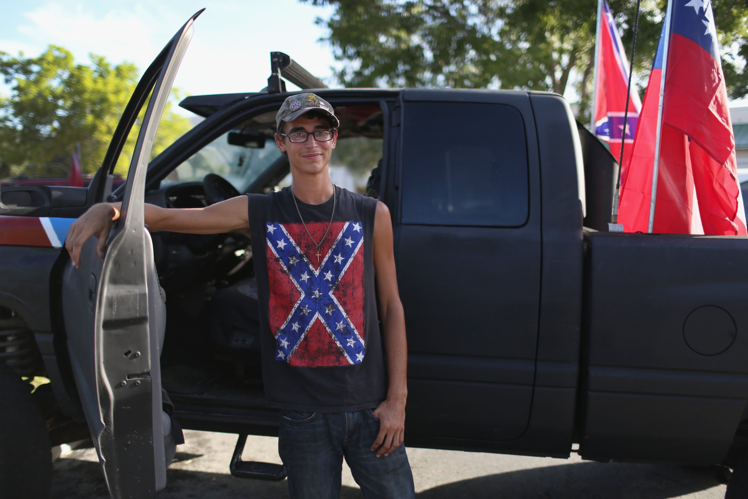 confederate flag truck